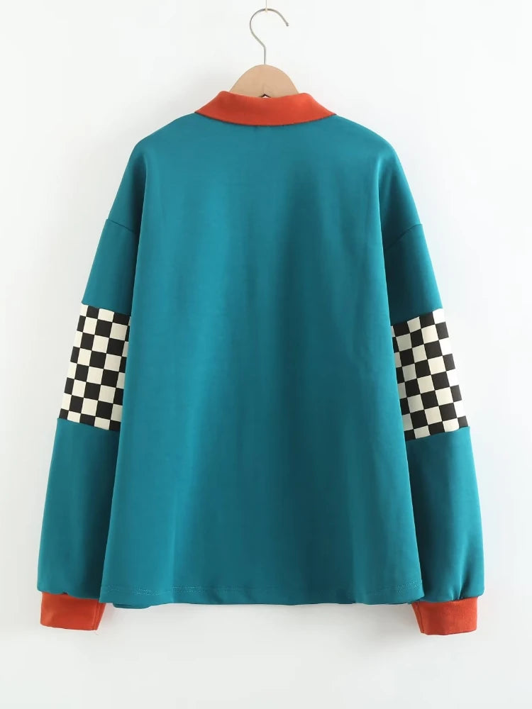 Chic Y2K Cartoon Embroidered Graphic Pullover Sweatshirts Lunarity Garage   