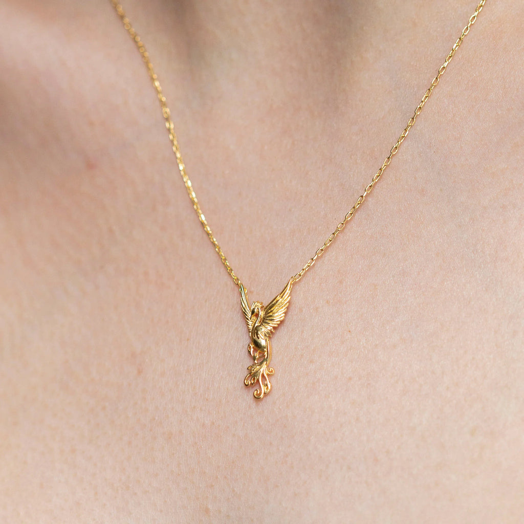 Emerald Phoenix Necklace necklaces LUNARITY GARAGE   