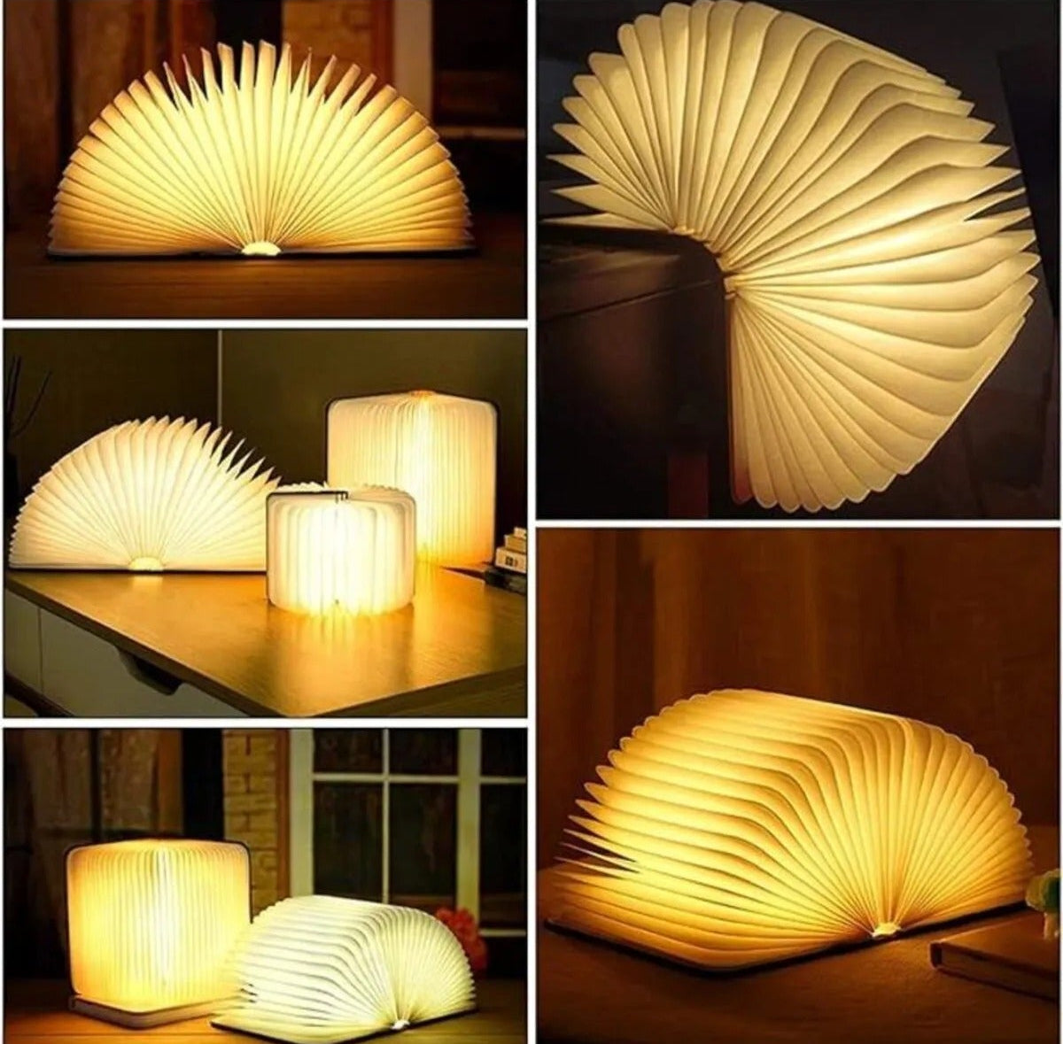 3D Folding Wooden Book Light Creative LED Night Light RGB Color USB Recharge Decor Bedroom Table Lamp for Kid Brithday Gifts Hot home decor LUNARITY GARAGE