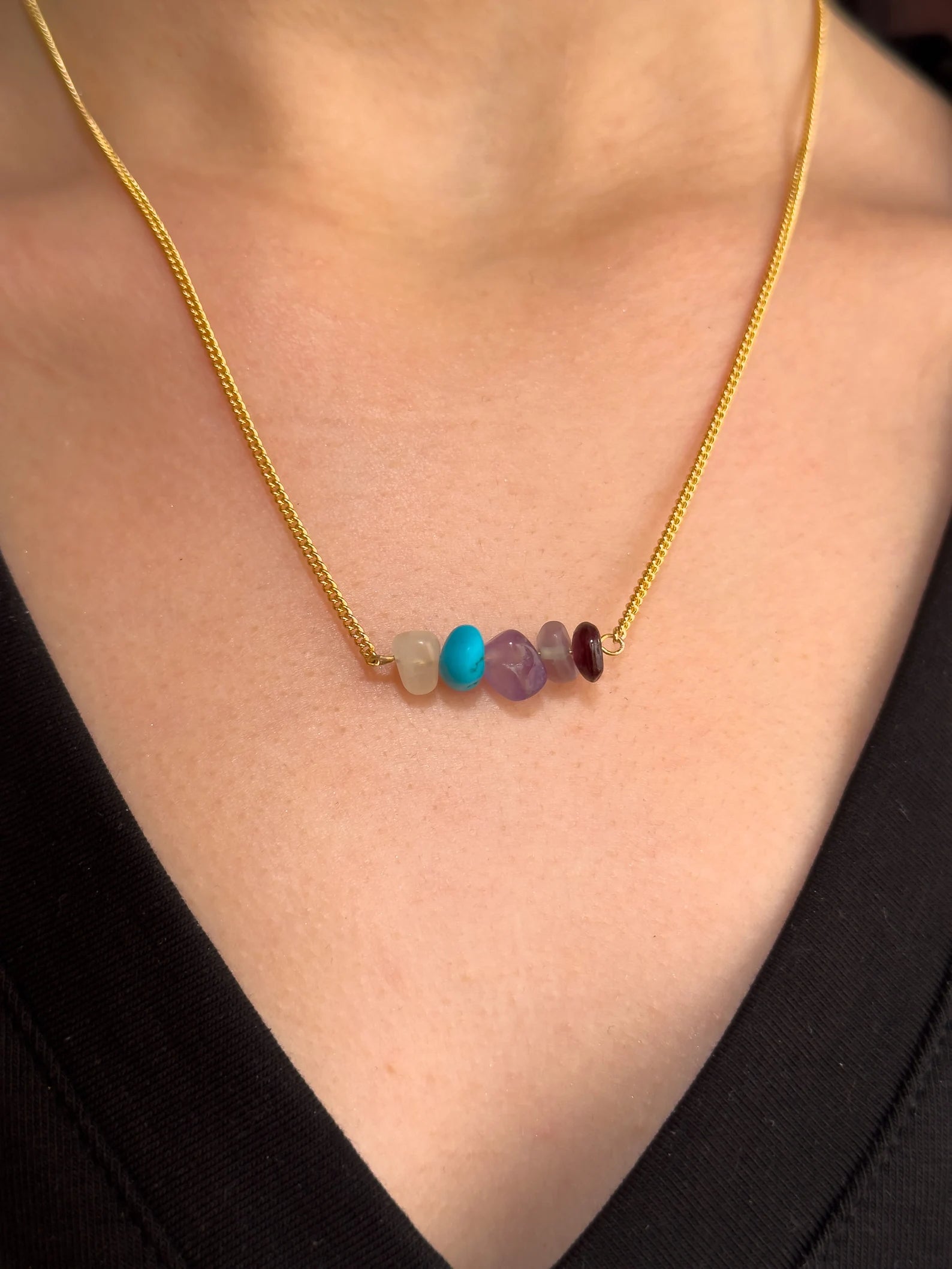 Aquarius Zodiac Bar Necklace necklaces LUNARITY GARAGE