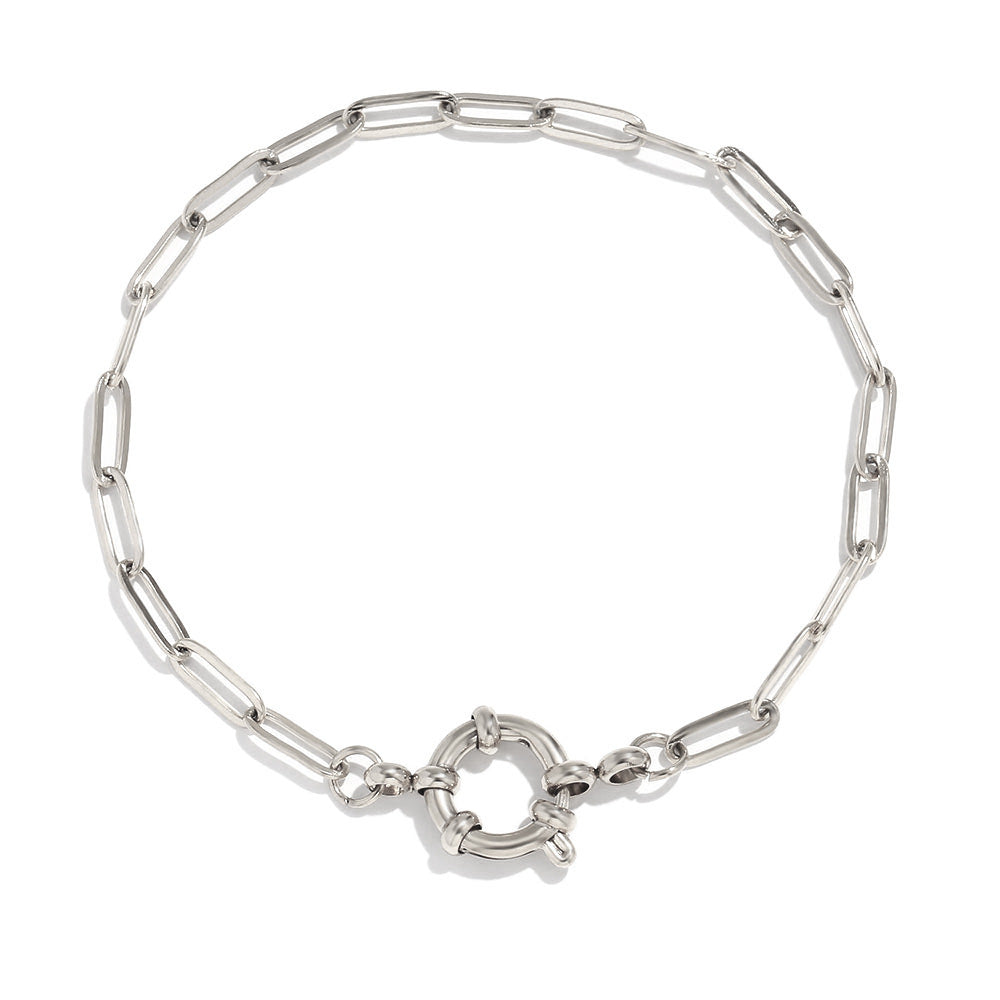 European and American Simple Blade Chain Bracelet Body Jewelery LUNARITY GARAGE Clip Chain Steel Color