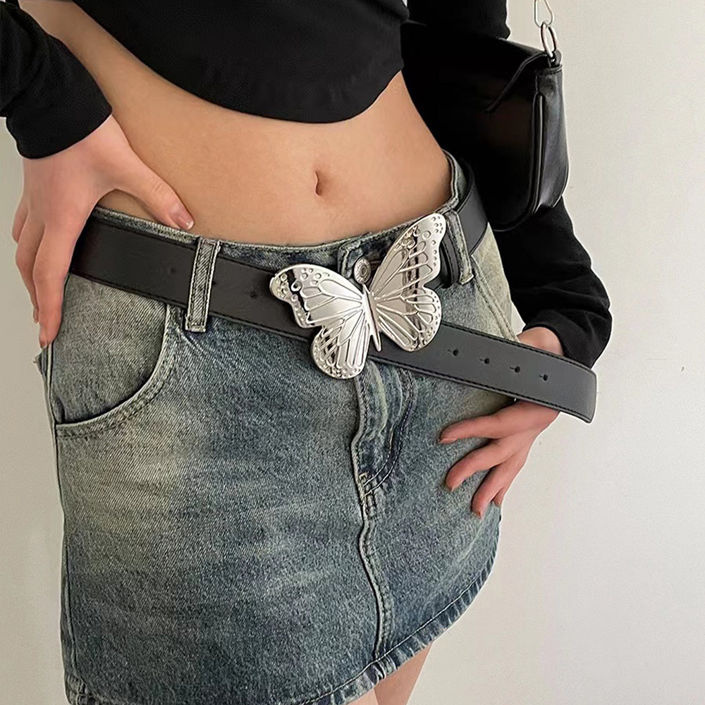 Women's Metal Large Butterfly Belt Simple Vintage Belt Sweet Trend Accessory belt LUNARITY GARAGE   