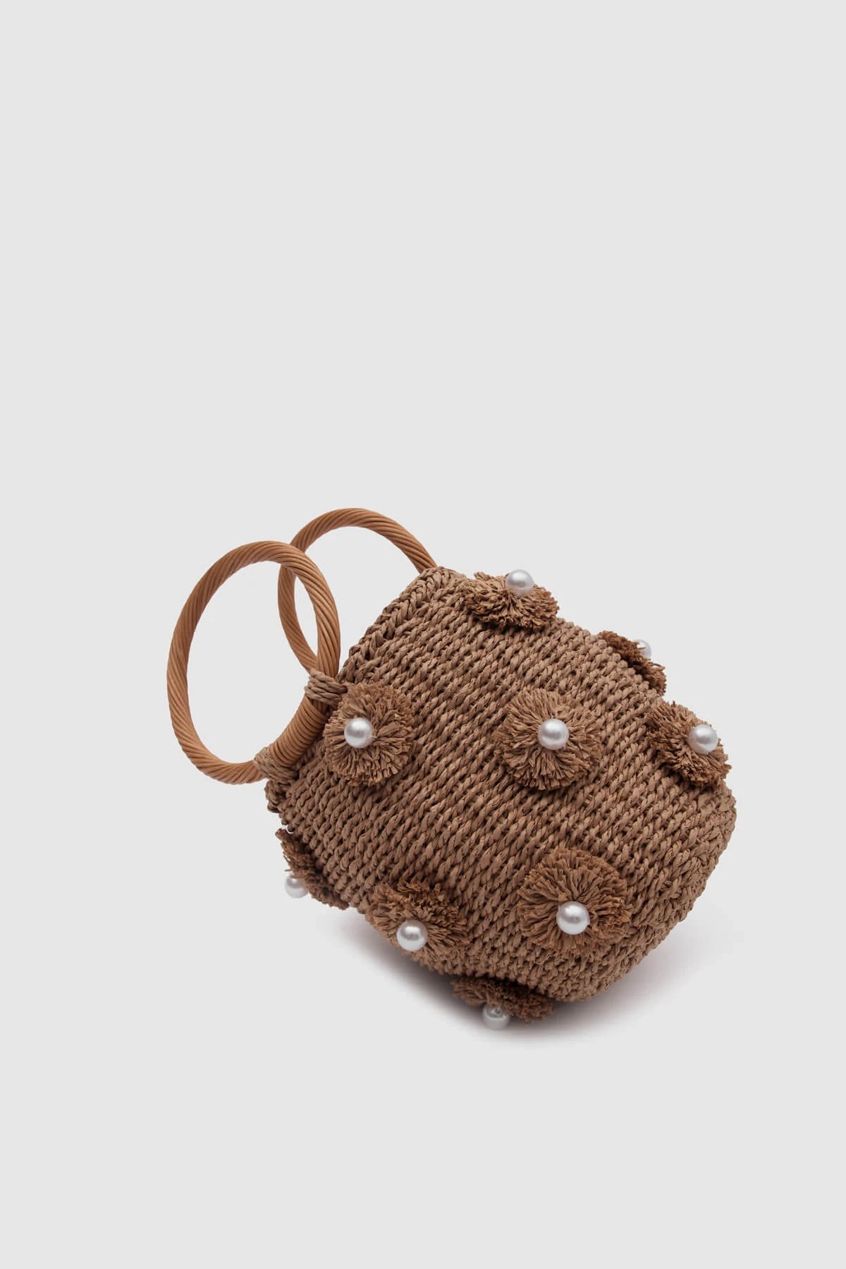 Wooden Handle Basket Straw Bag straw bags LUNARITY GARAGE   