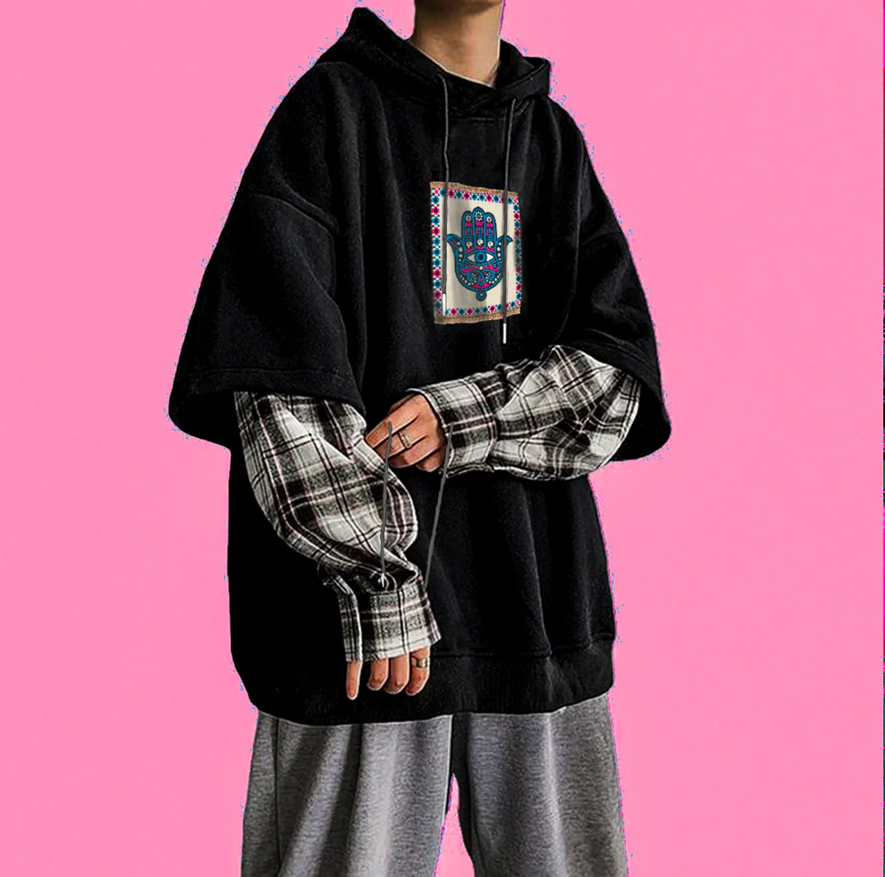 Black Short-Sleeve Cat Sweatshirt sweatshirt LUNARITY GARAGE XS