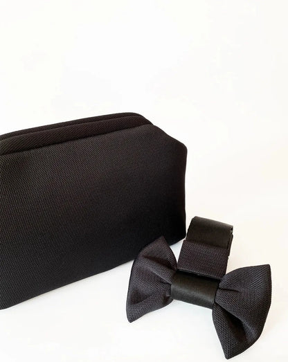 Elegant Black Bow Detail Shoulder and Handbag with Detachable Strap handbag LUNARITY GARAGE   