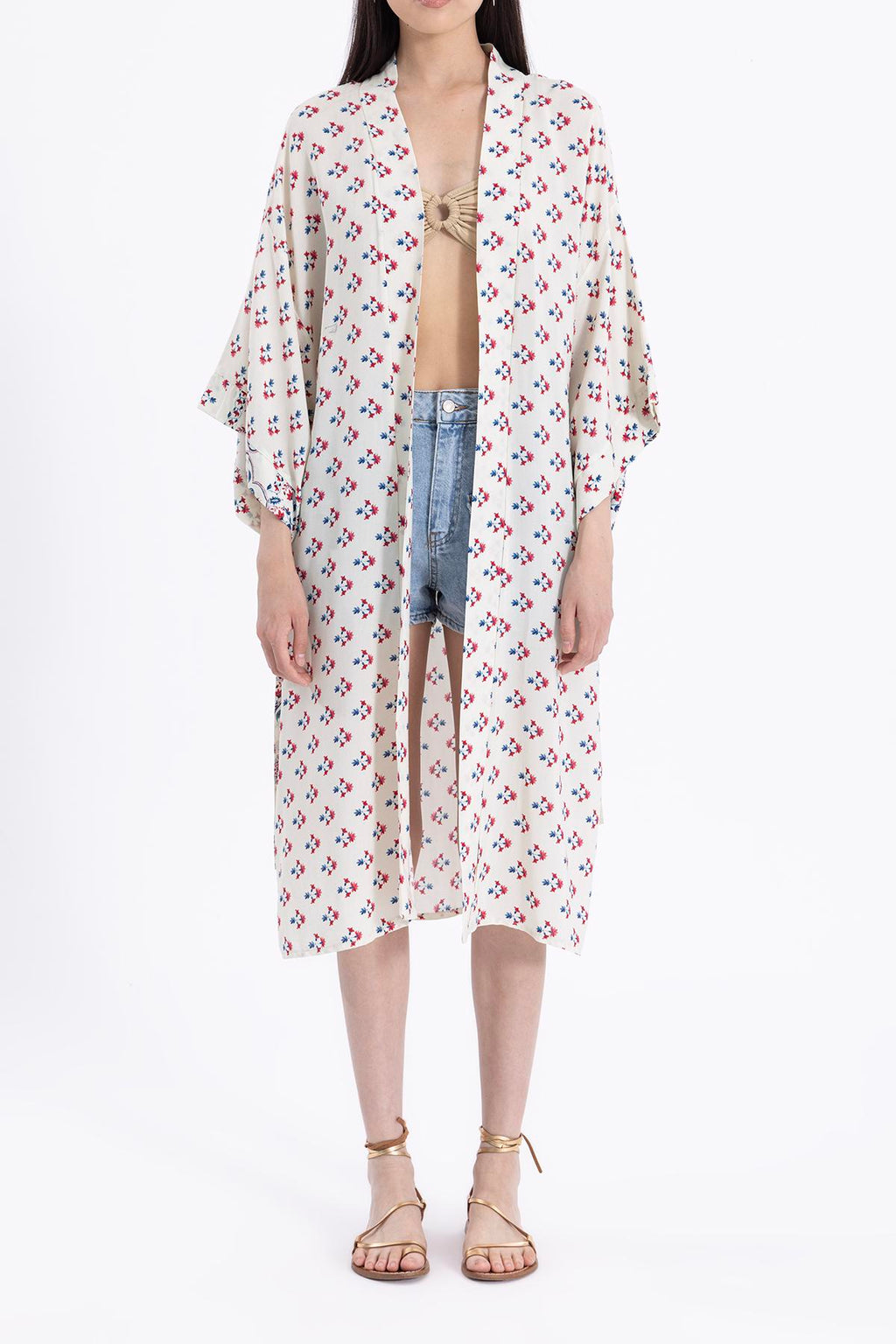 Ecru Floral Kimono kimonos LUNARITY GARAGE   