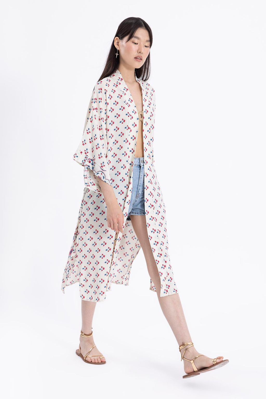 Ecru Floral Kimono kimonos LUNARITY GARAGE   