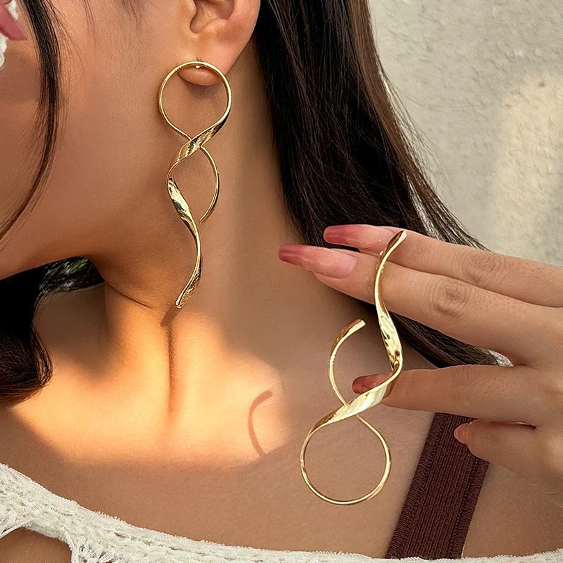 Creative Long Geometric Drop Earrings earrings LUNARITY GARAGE   