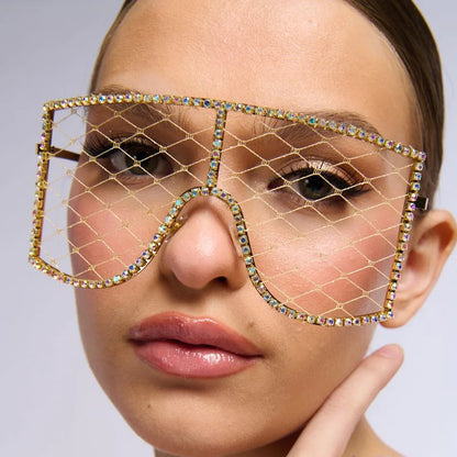 Crystal Luxury Mesh Glasses Frames Sunglasses Lunarity Garage 1 Gold 