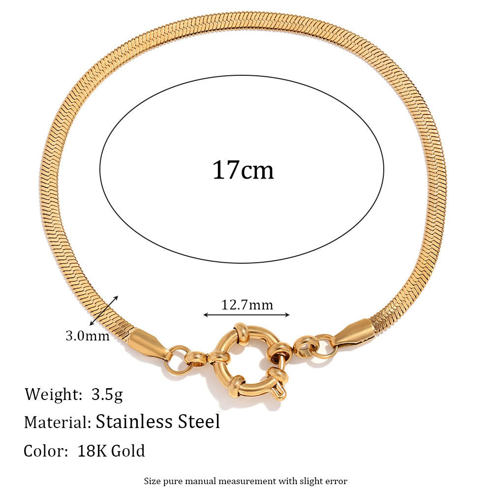 European and American Simple Blade Chain Bracelet Body Jewelery LUNARITY GARAGE Blade Chain Gold  