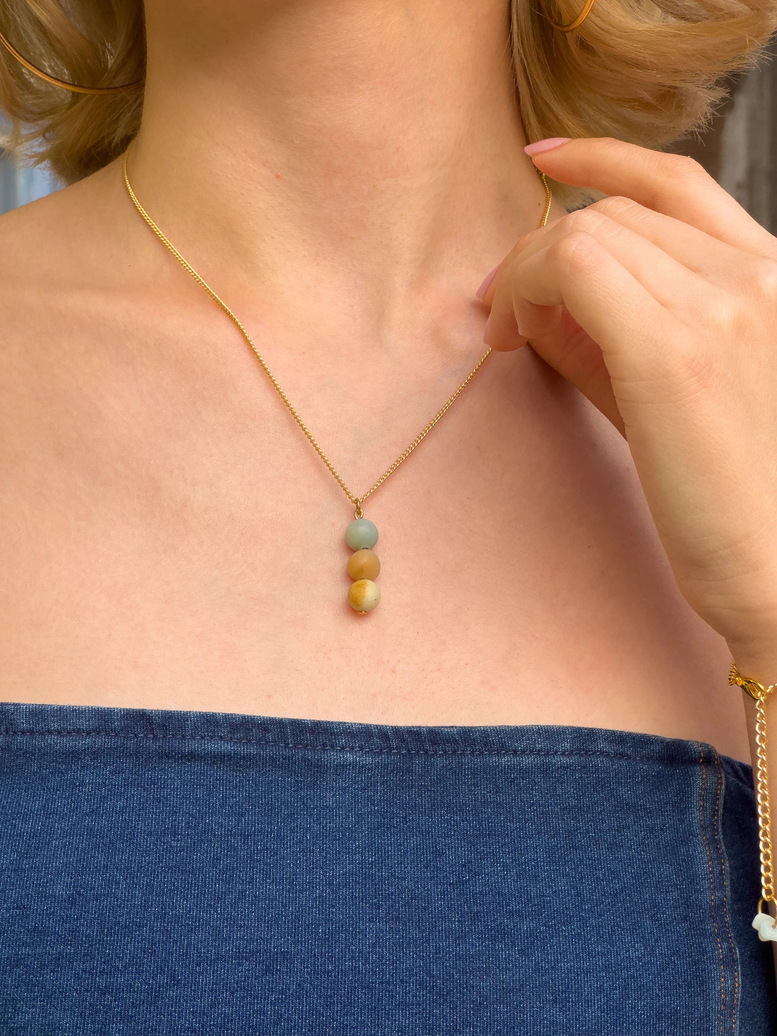 Minimalist Amazonite Necklace necklaces LUNARITY GARAGE