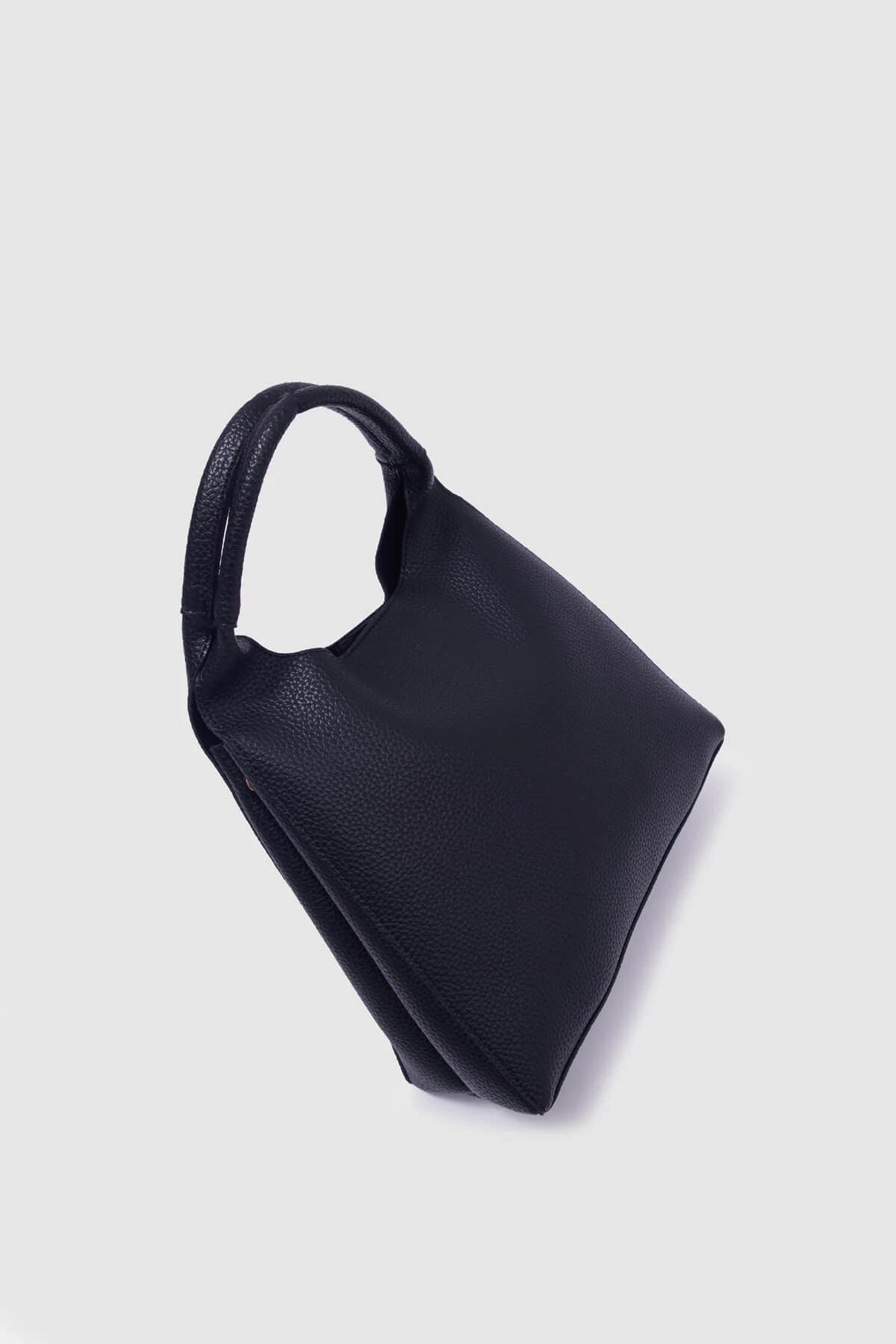 Leather Urban Tote Handbag tote bag LUNARITY GARAGE Black  