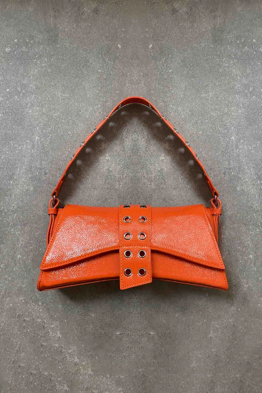 Poison Asymmetrical Staple Baguette Bag baguette bags LUNARITY GARAGE   