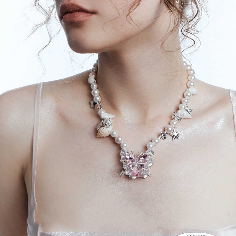 Teenage Butterfly Star Charm Niche Design Necklace necklaces LUNARITY GARAGE
