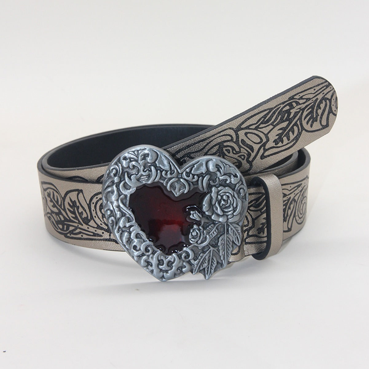 Vintage Punk Style Retro Embossing Love Belt Y2K belt LUNARITY GARAGE