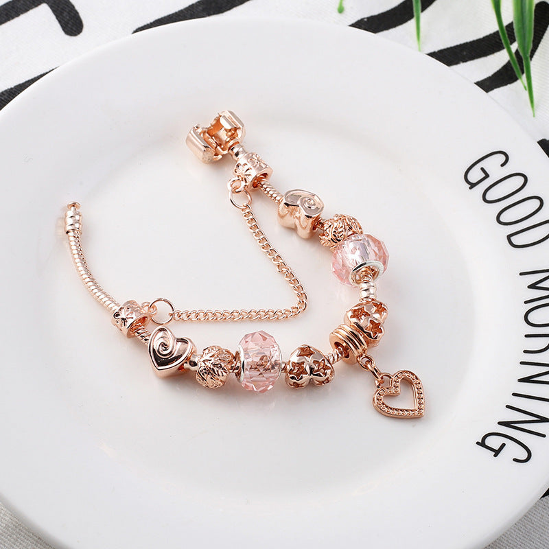 Fashion Love Geometric Rose Gold Bracelet bracelets LUNARITY GARAGE