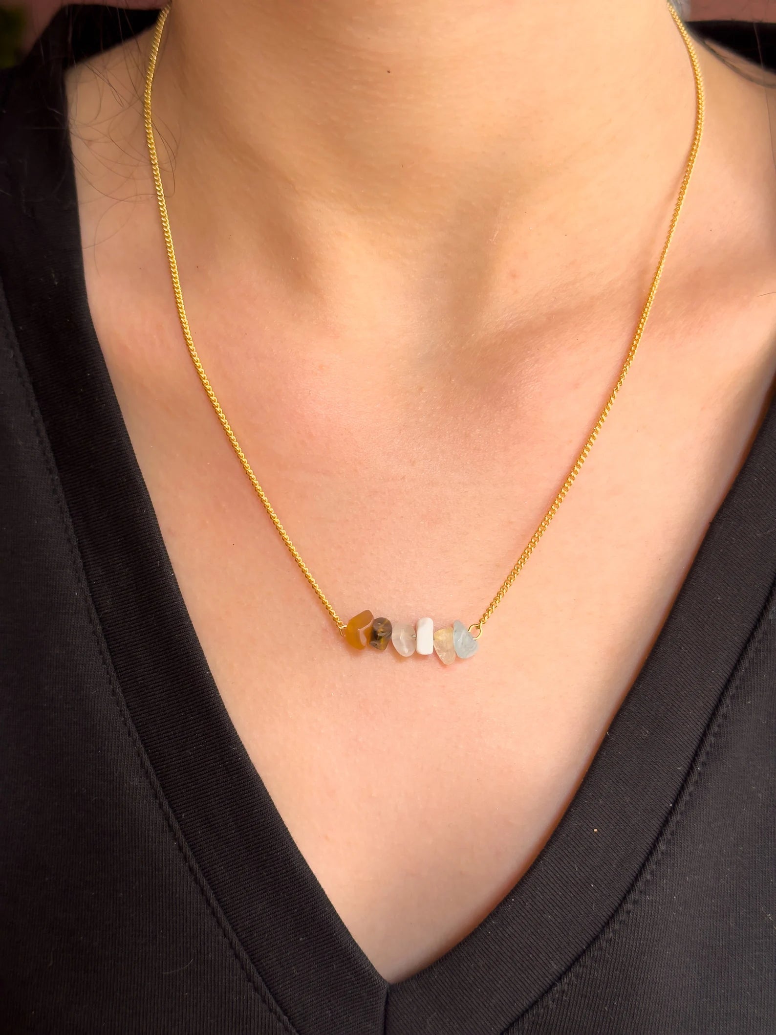 Gemini Zodiac Bar Necklace necklaces LUNARITY GARAGE 16 Inches