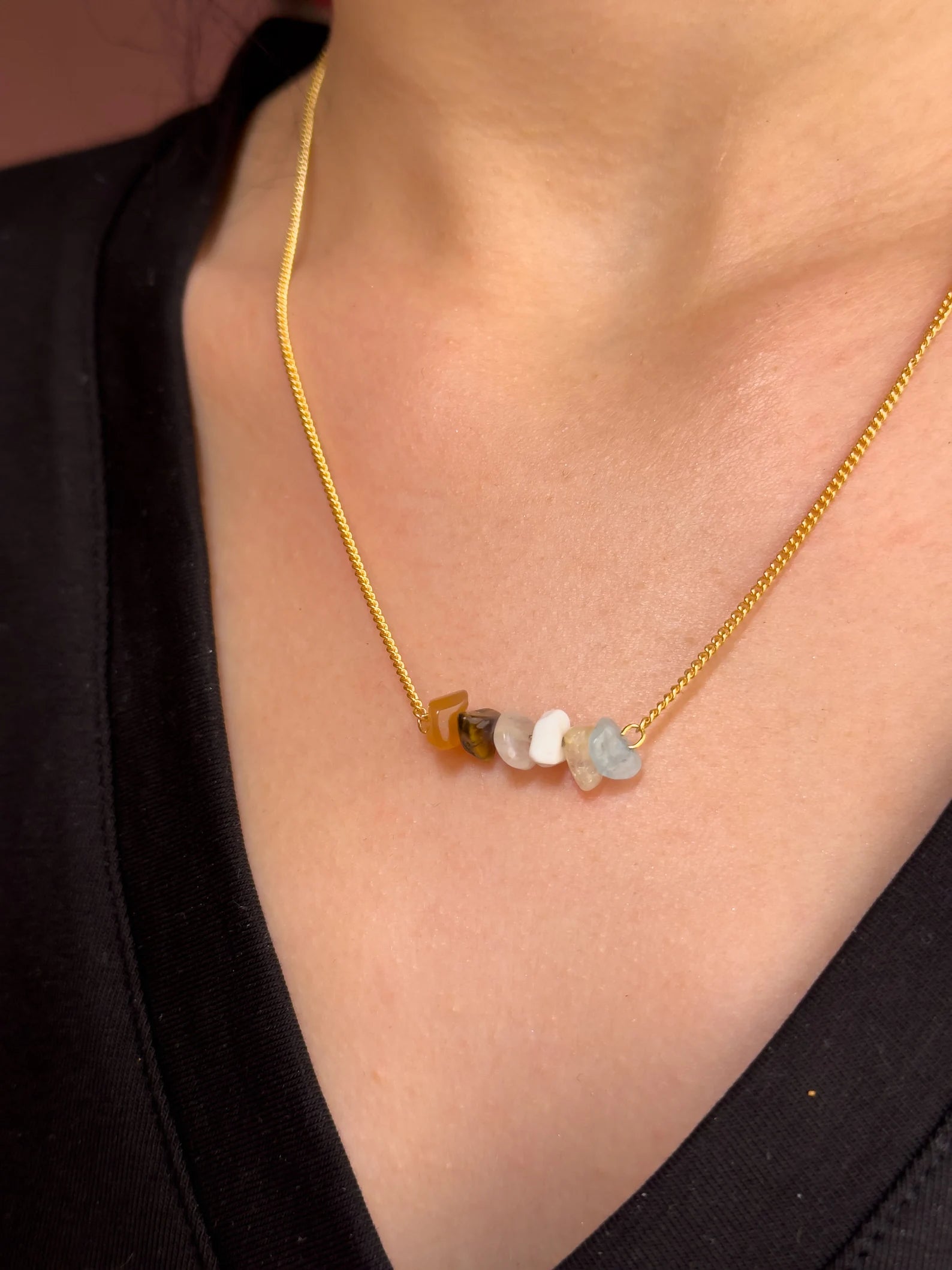 Gemini Zodiac Bar Necklace necklaces LUNARITY GARAGE