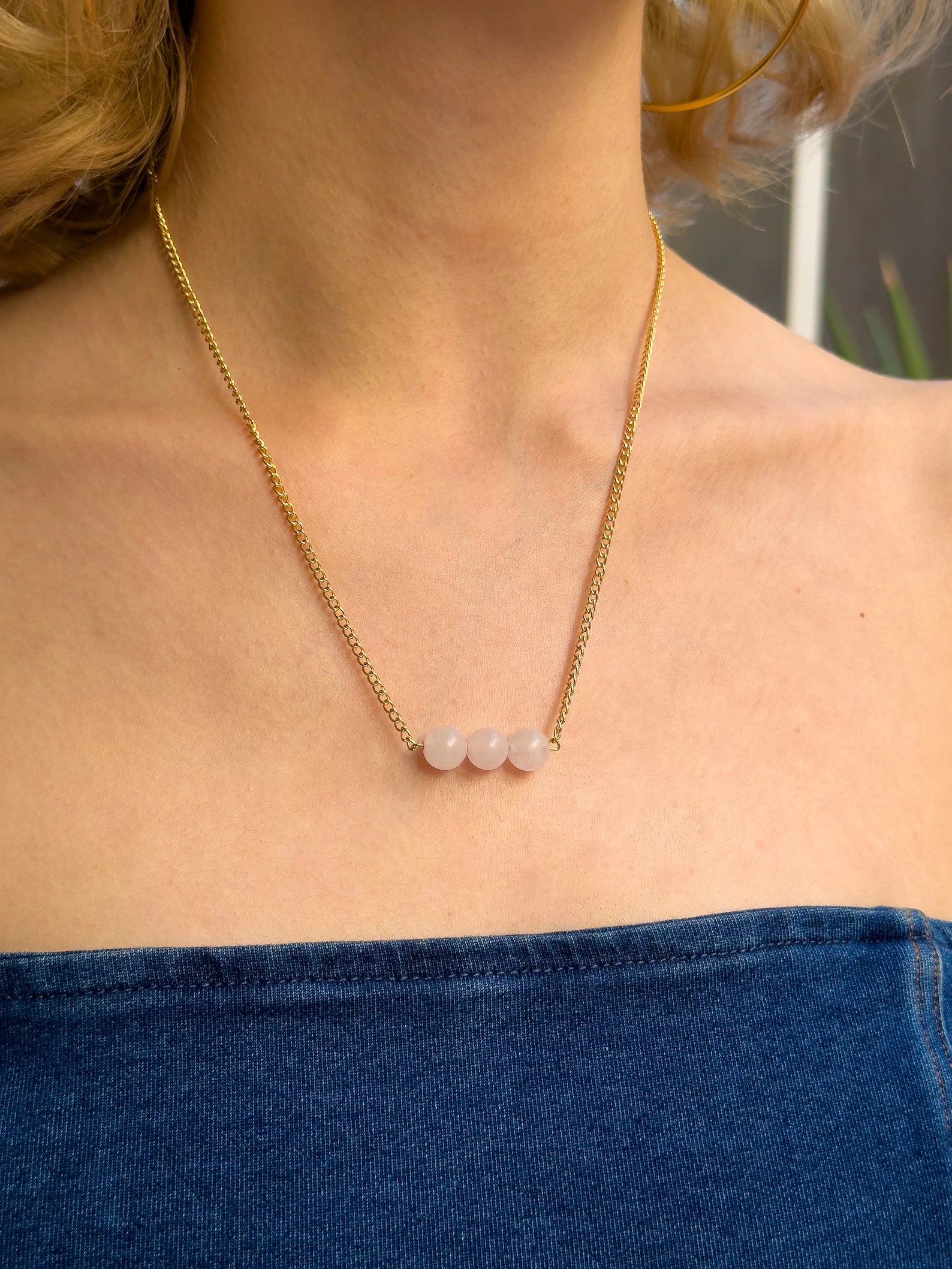 Rose Quartz Necklace necklaces LUNARITY GARAGE   