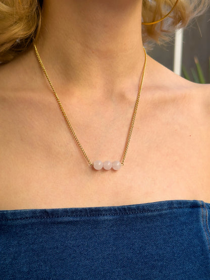 Rose Quartz Necklace necklaces LUNARITY GARAGE   