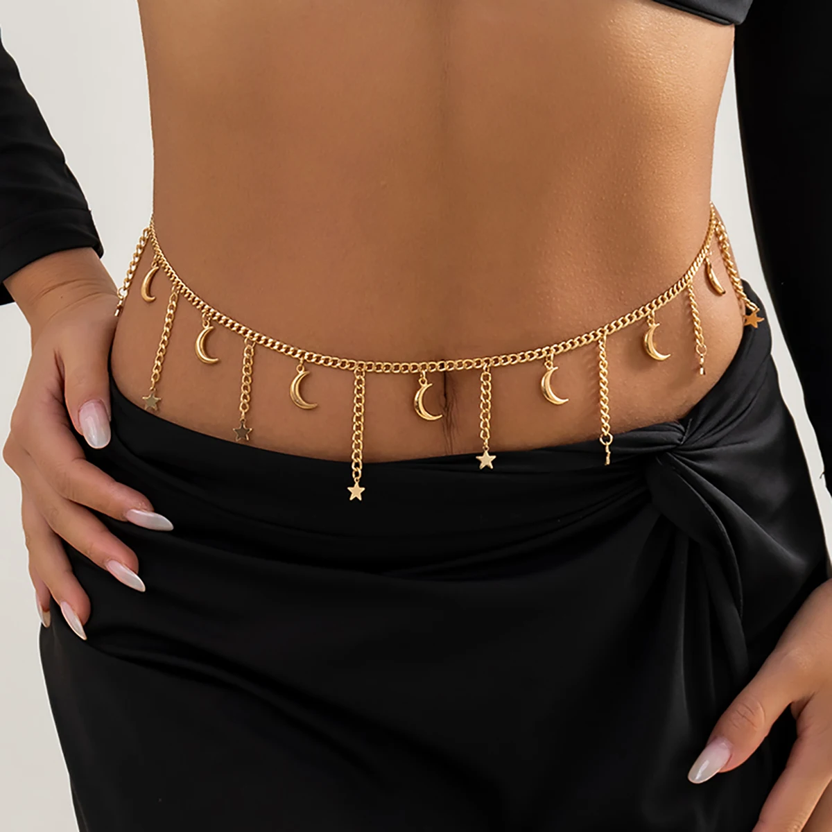 Star and Moon Tassel Waist Chain waist chain LUNARITY GARAGE   