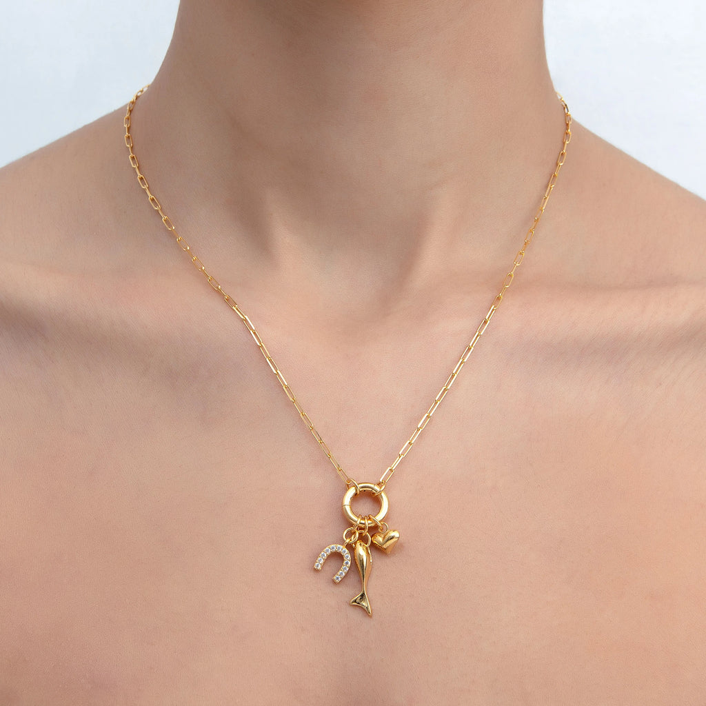 Gold Micron Plated Pendant Lucky Necklace necklaces LUNARITY GARAGE
