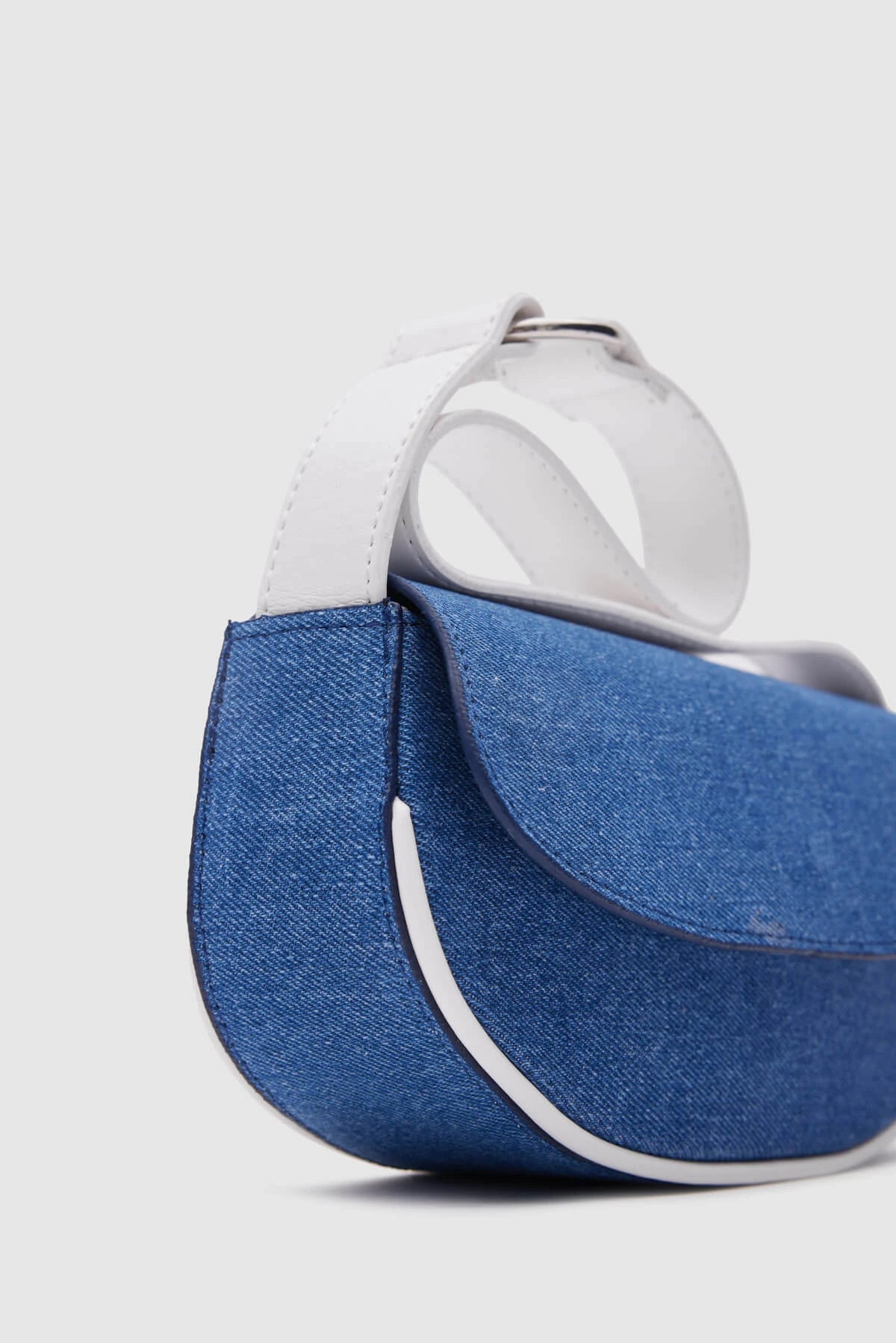 Mini White Denim Baguette Bag bag LUNARITY GARAGE