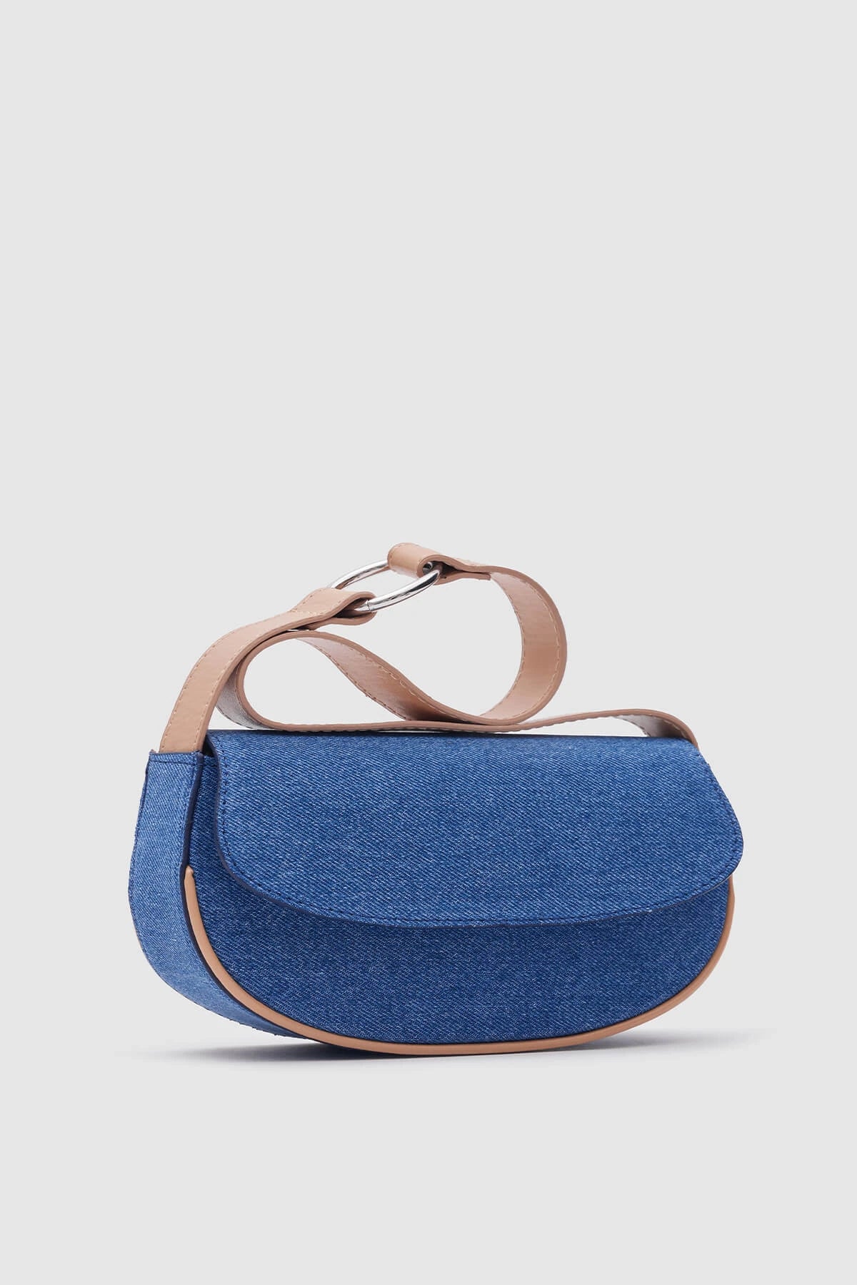 Mini Brown Denim Baguette Bag bag LUNARITY GARAGE