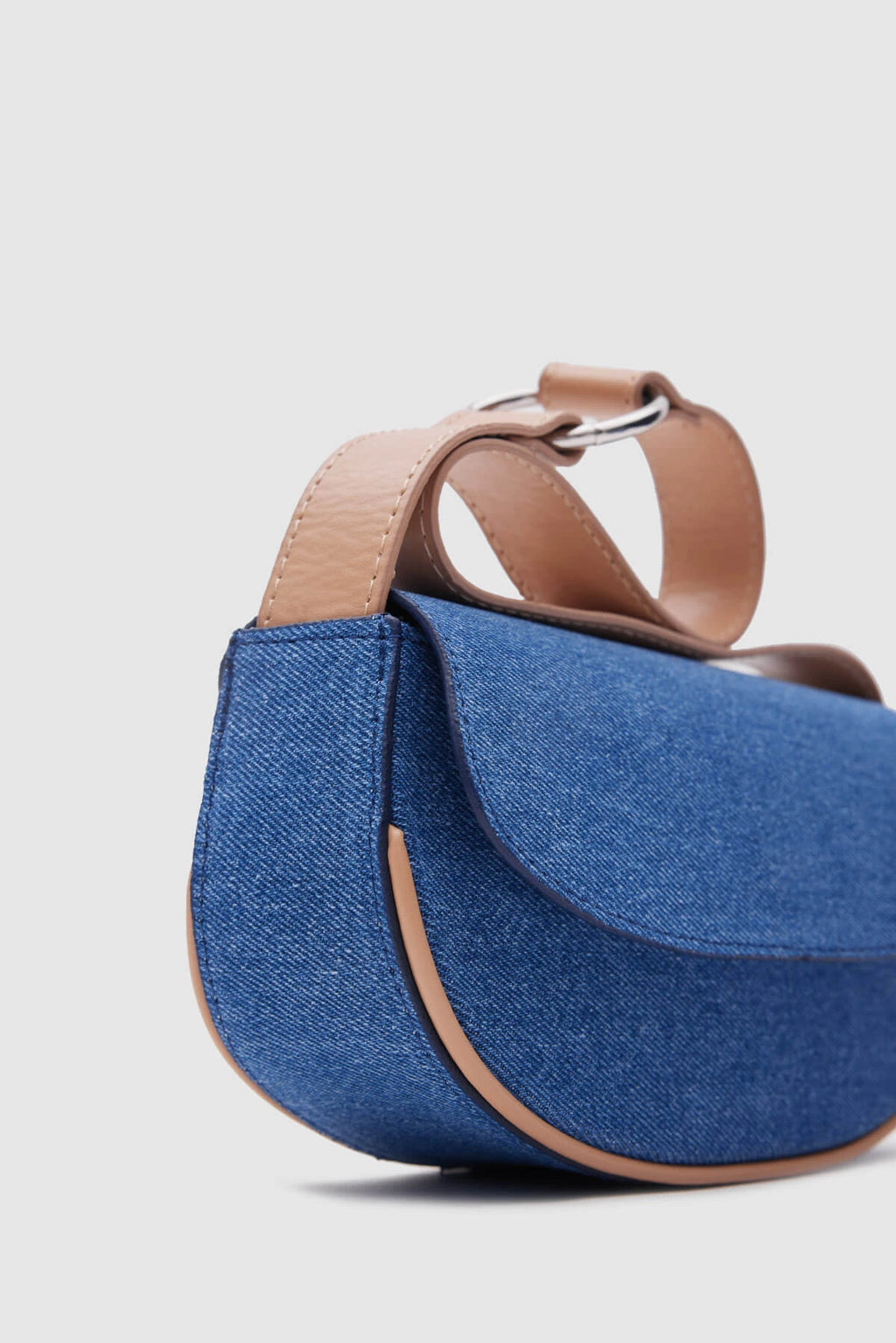Mini Brown Denim Baguette Bag bag LUNARITY GARAGE   