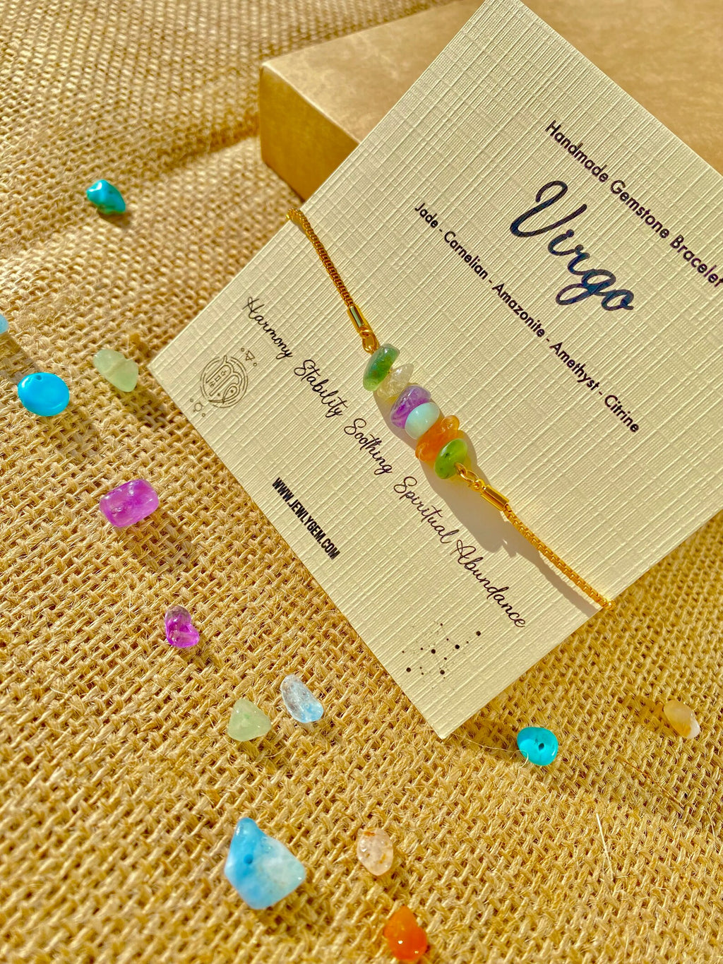 Virgo Zodiac Gemstone Bracelet zodiac bracelets LUNARITY GARAGE   