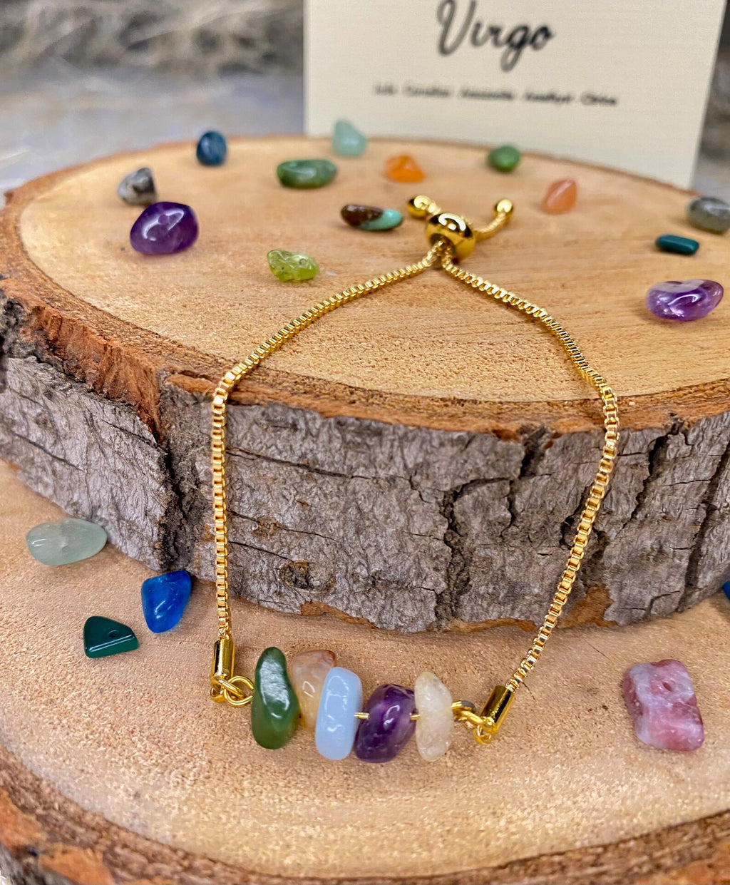 Virgo Zodiac Gemstone Bracelet zodiac bracelets LUNARITY GARAGE   