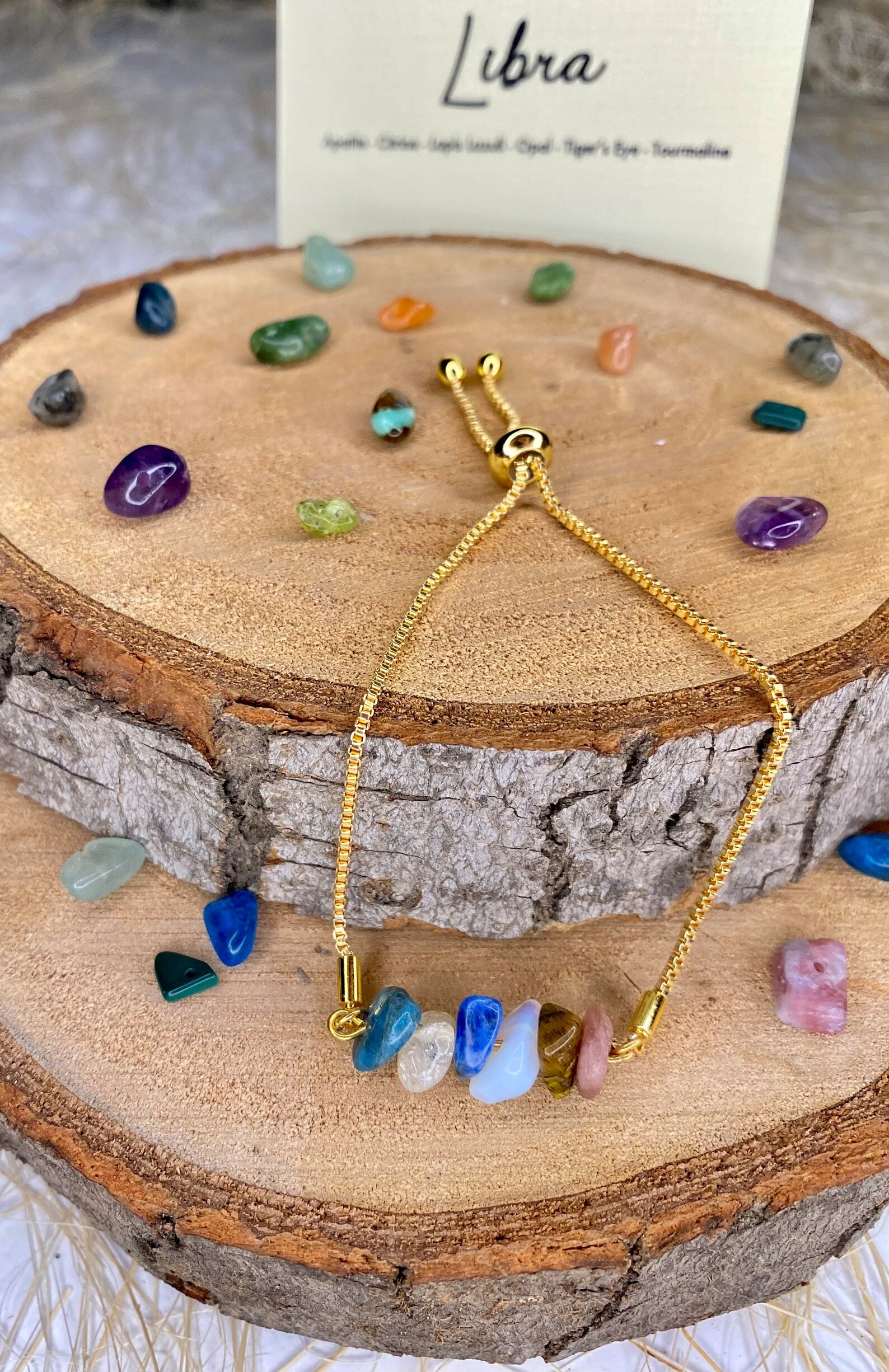 Libra Zodiac Gemstone Bracelet zodiac bracelets LUNARITY GARAGE