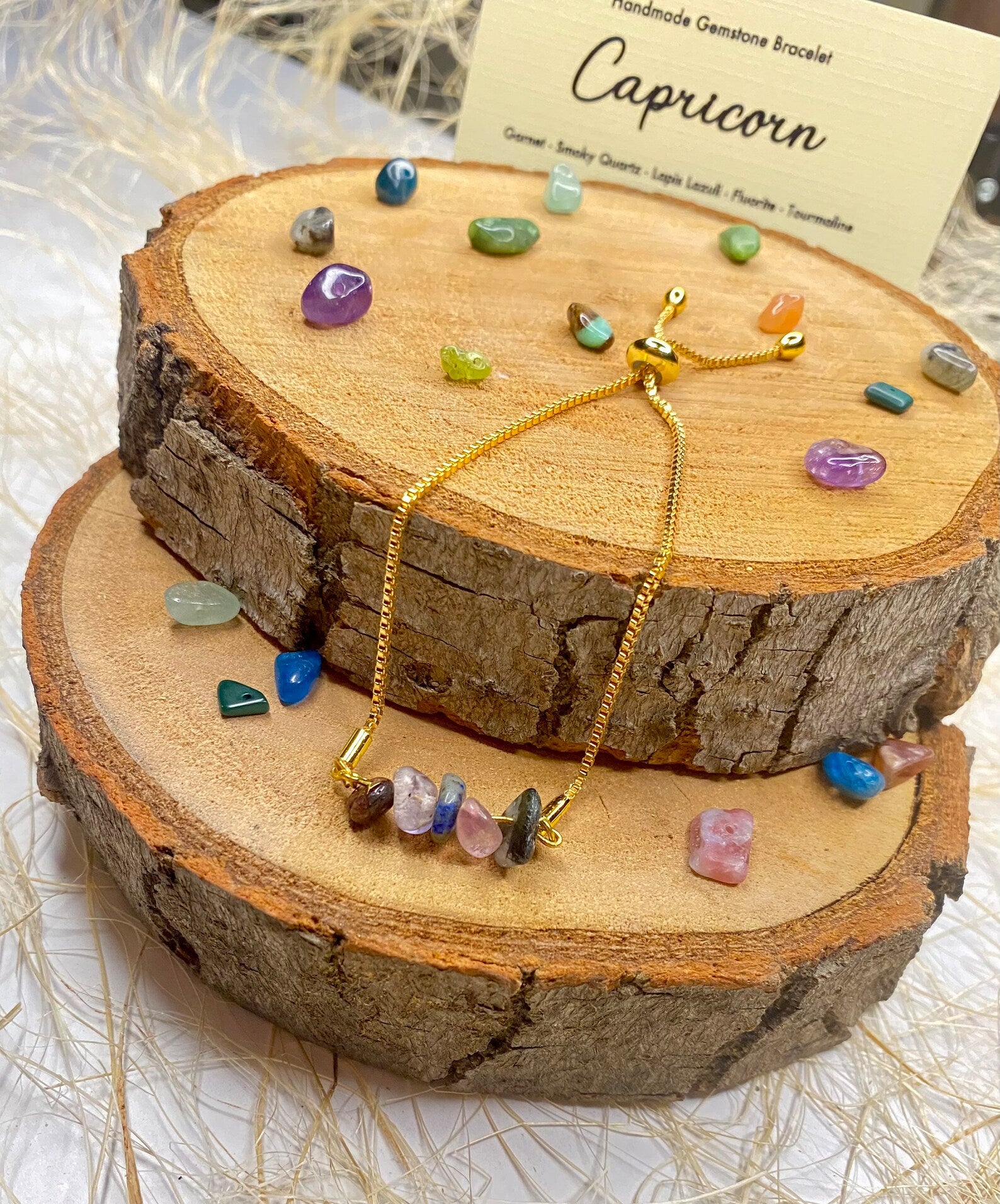 Capricorn Zodiac Gemstone Bracelet bracelets LUNARITY GARAGE