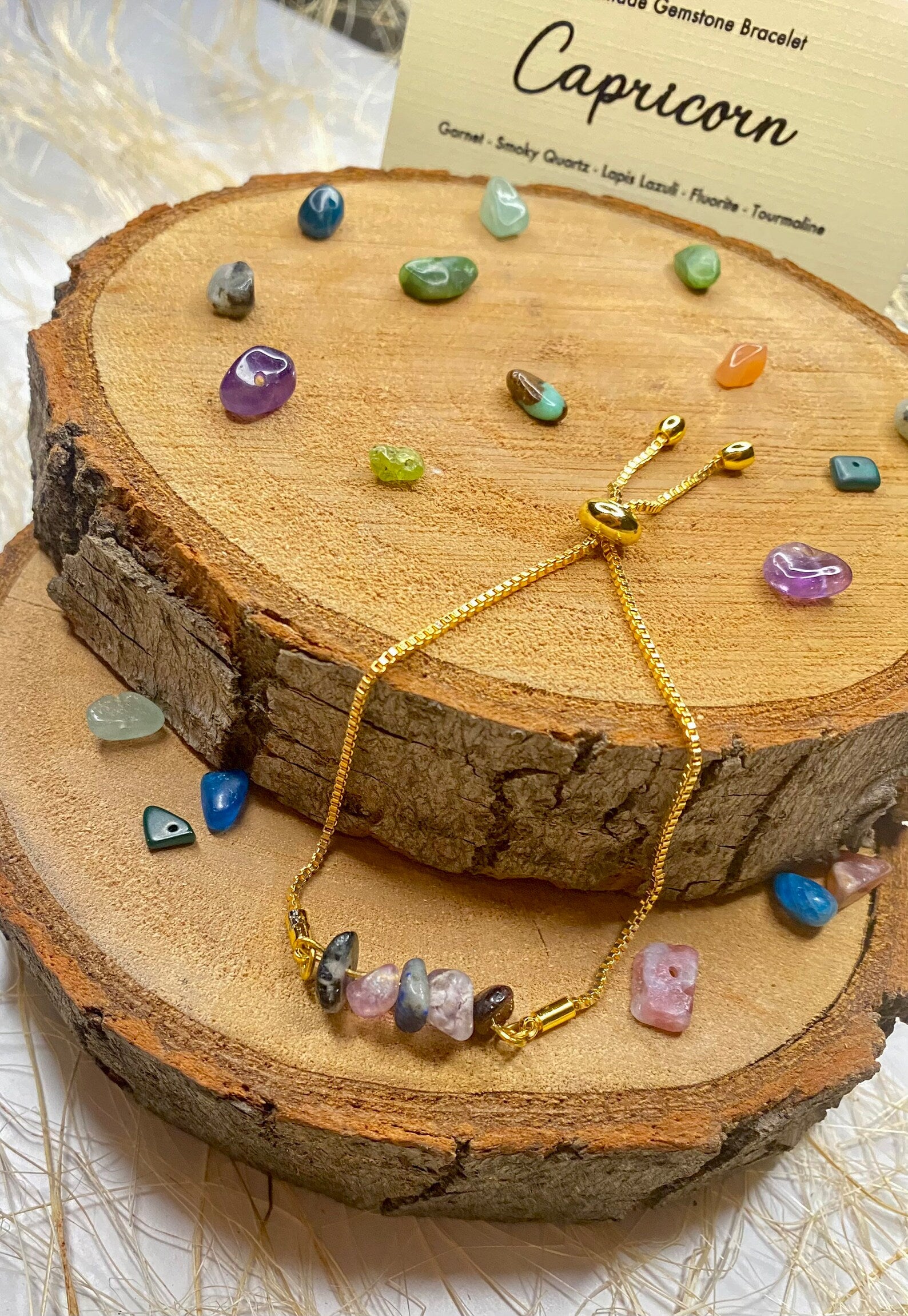 Capricorn Zodiac Gemstone Bracelet bracelets LUNARITY GARAGE