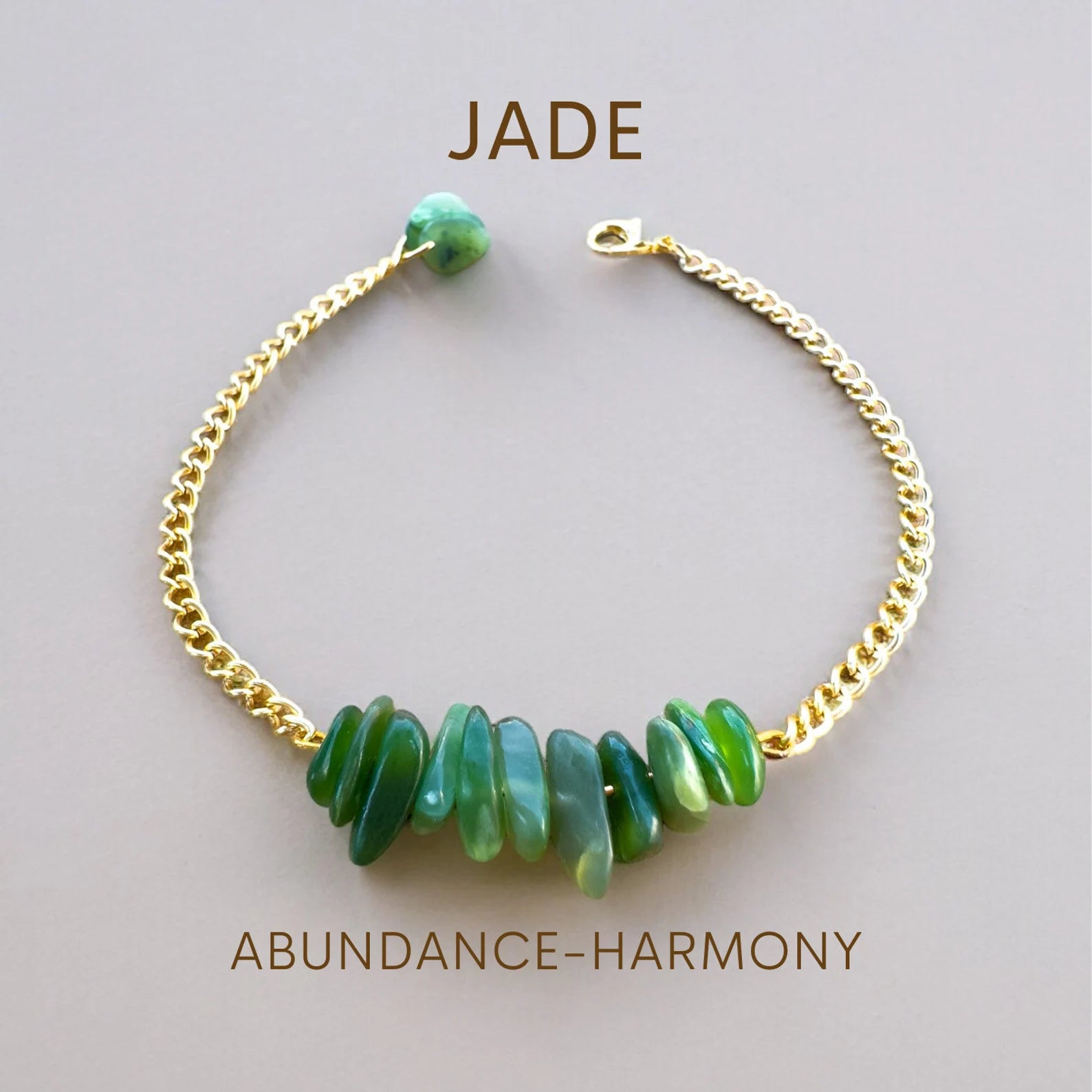 Handmade Jade Bracelet gemstone bracelet LUNARITY GARAGE Gold Bold