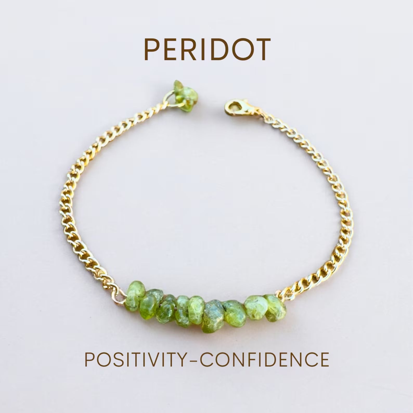 Handmade Peridot Bracelet gemstone bracelet LUNARITY GARAGE Gold Bold