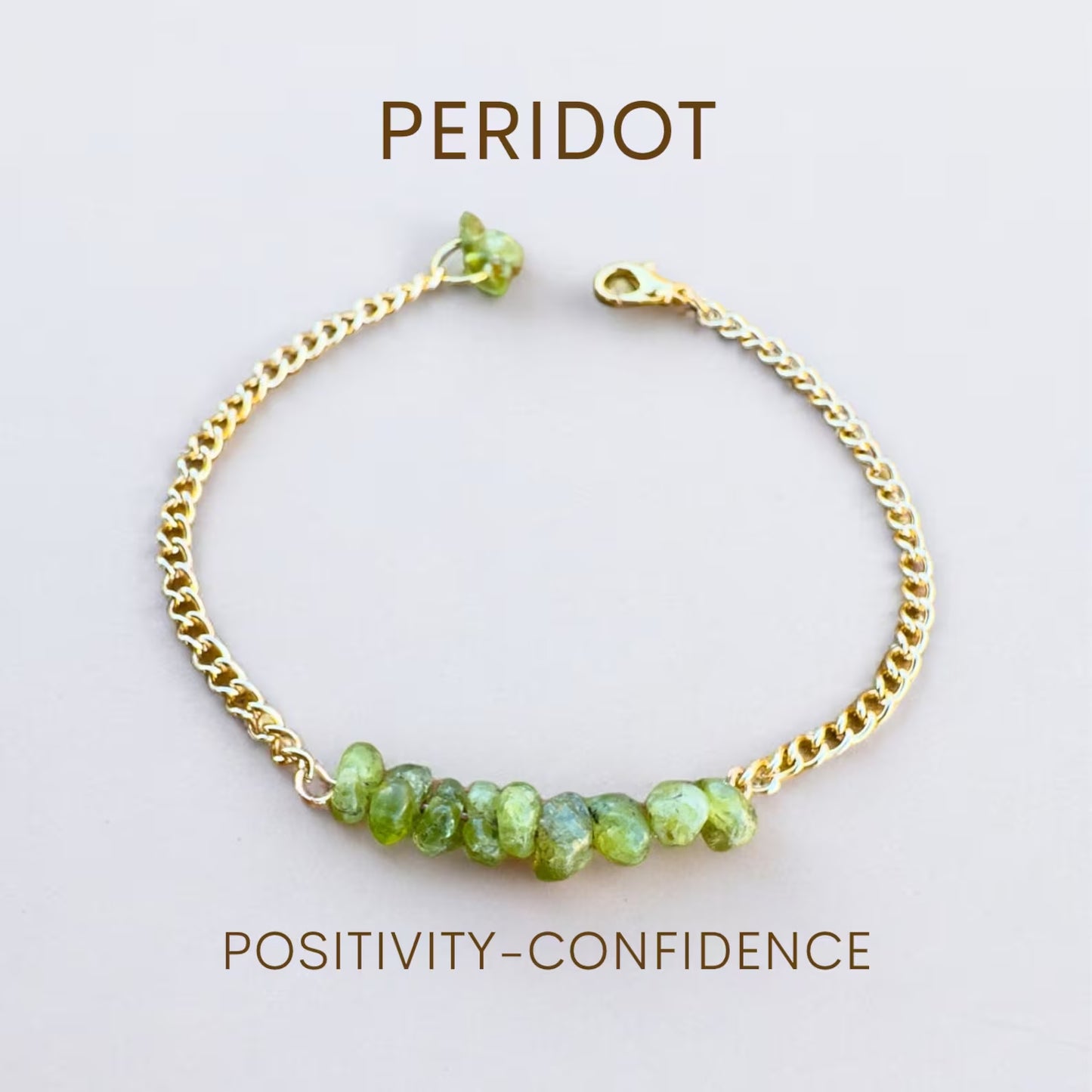 Handmade Peridot Bracelet gemstone bracelet LUNARITY GARAGE Gold Bold  