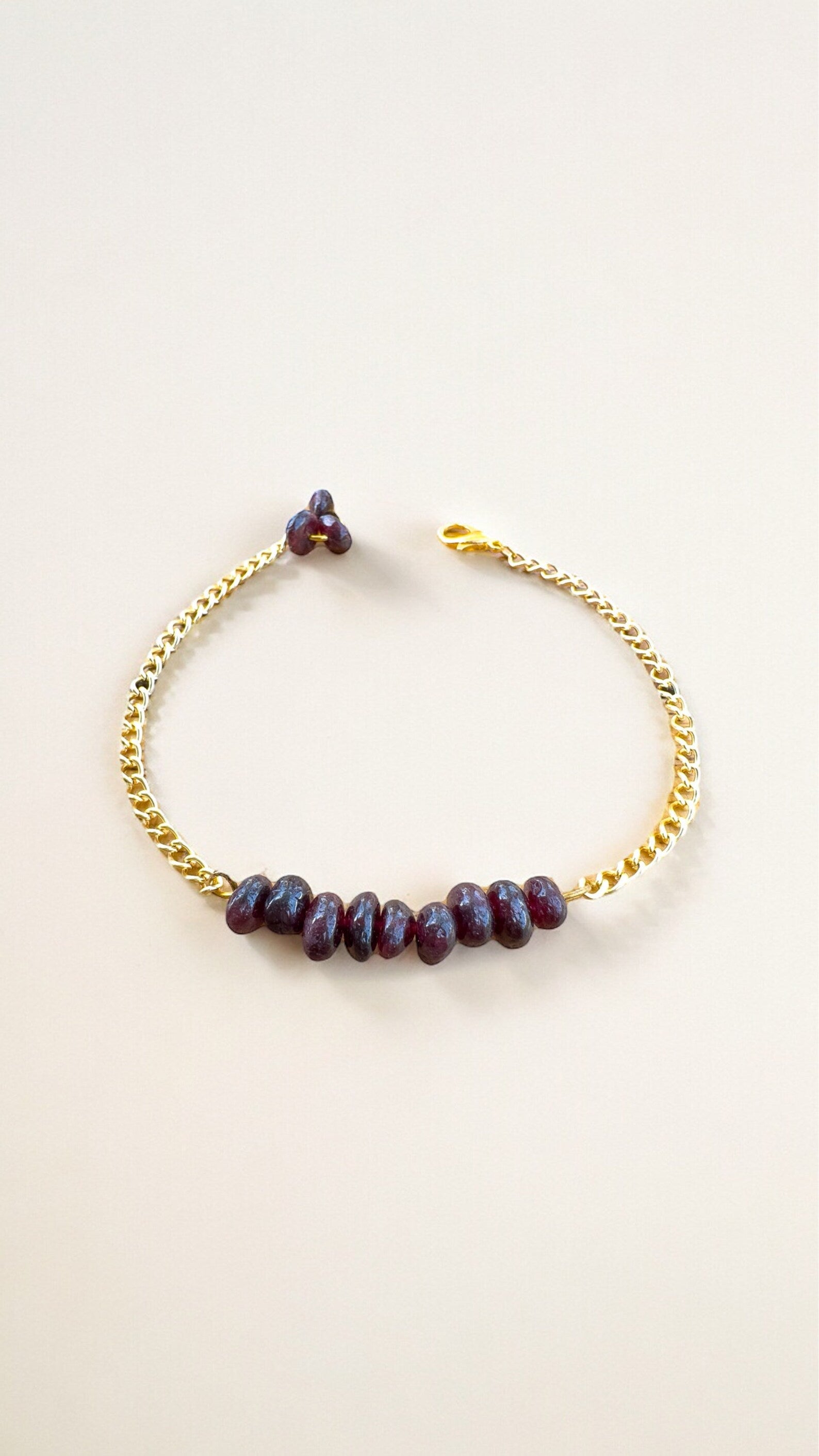 Handmade Garnet Bracelet gemstone bracelet LUNARITY GARAGE