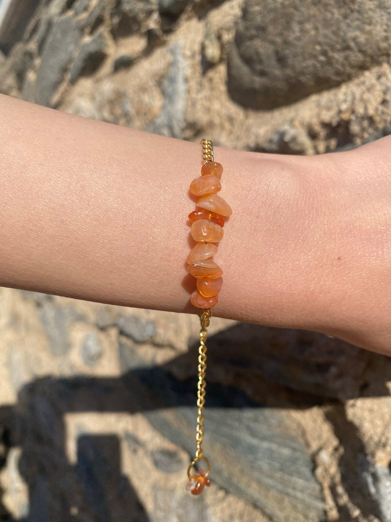 Handmade Carnelian Bracelet gemstone bracelet LUNARITY GARAGE   