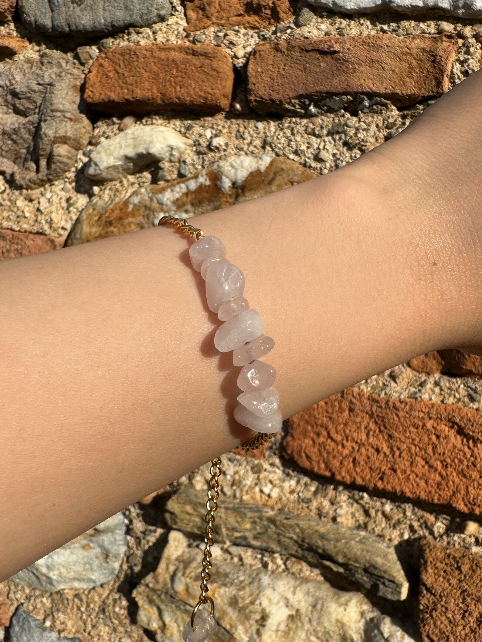 Handmade Rose Quartz Bracelet gemstone bracelet LUNARITY GARAGE   