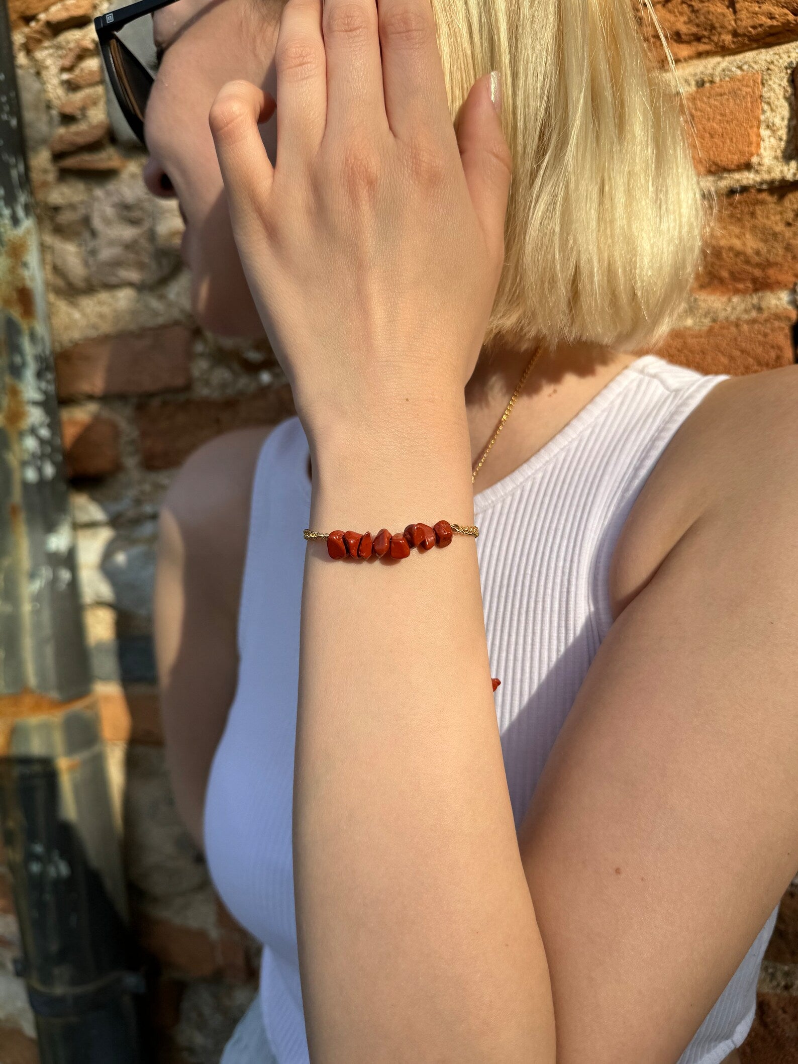 Handmade Red Jasper Bracelet gemstone bracelet LUNARITY GARAGE