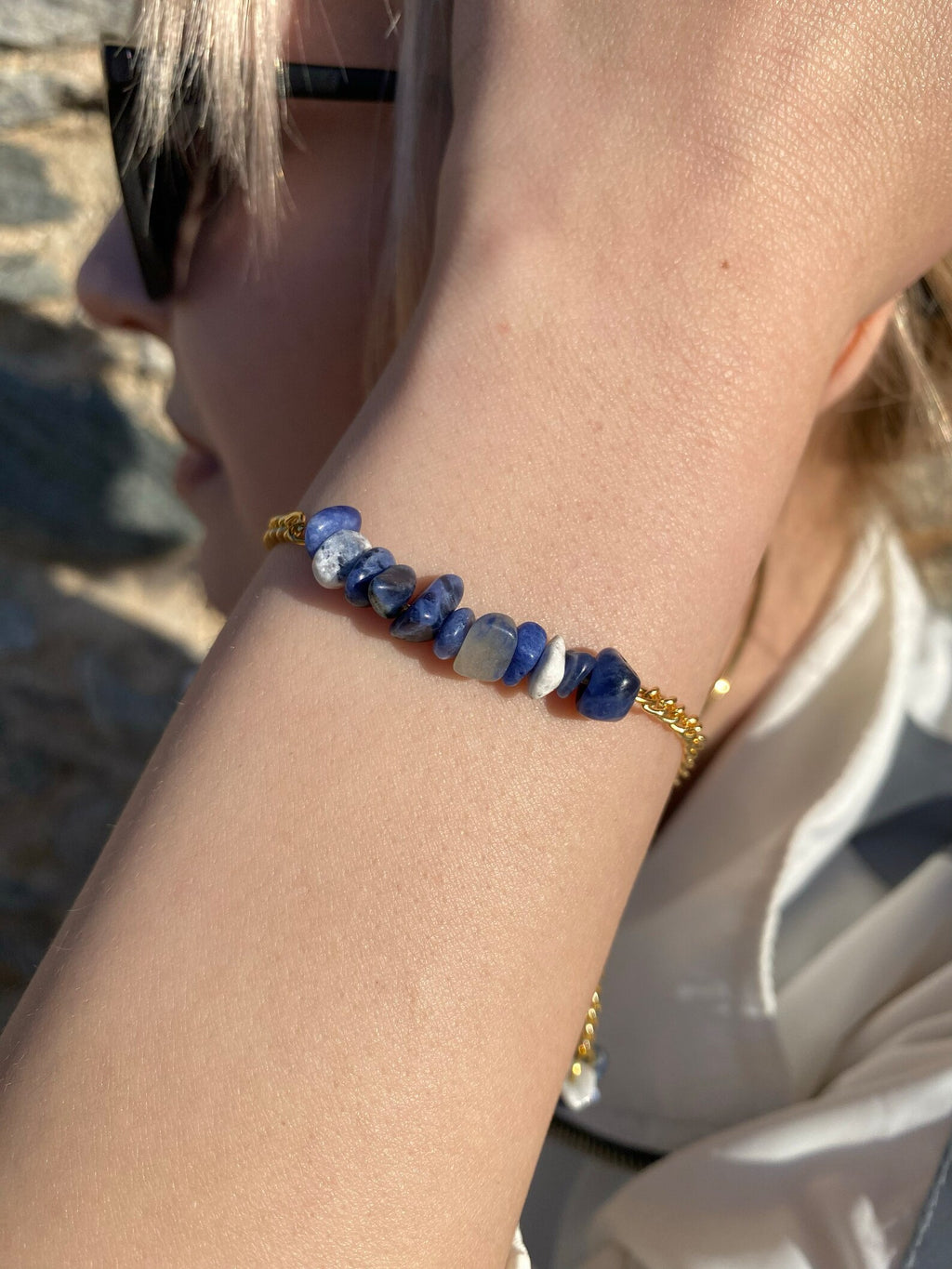Handmade Sodalite Bracelet gemstone bracelet LUNARITY GARAGE   