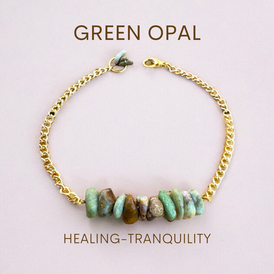 Handmade Green Opal Bracelet
