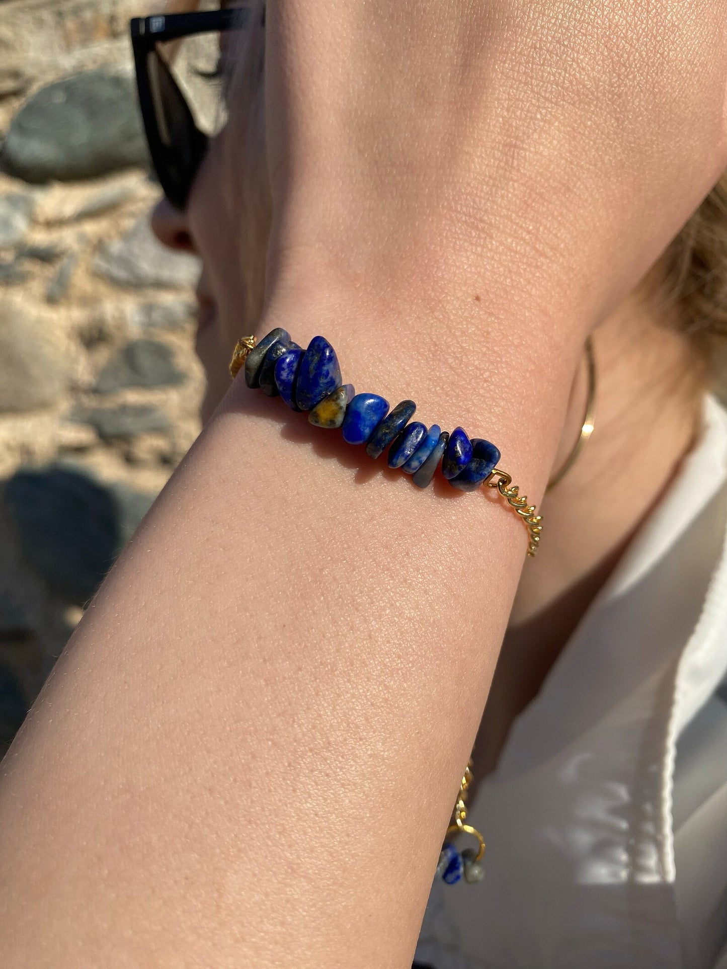 Handmade Lapis Lazuli Bracelet gemstone bracelet LUNARITY GARAGE   