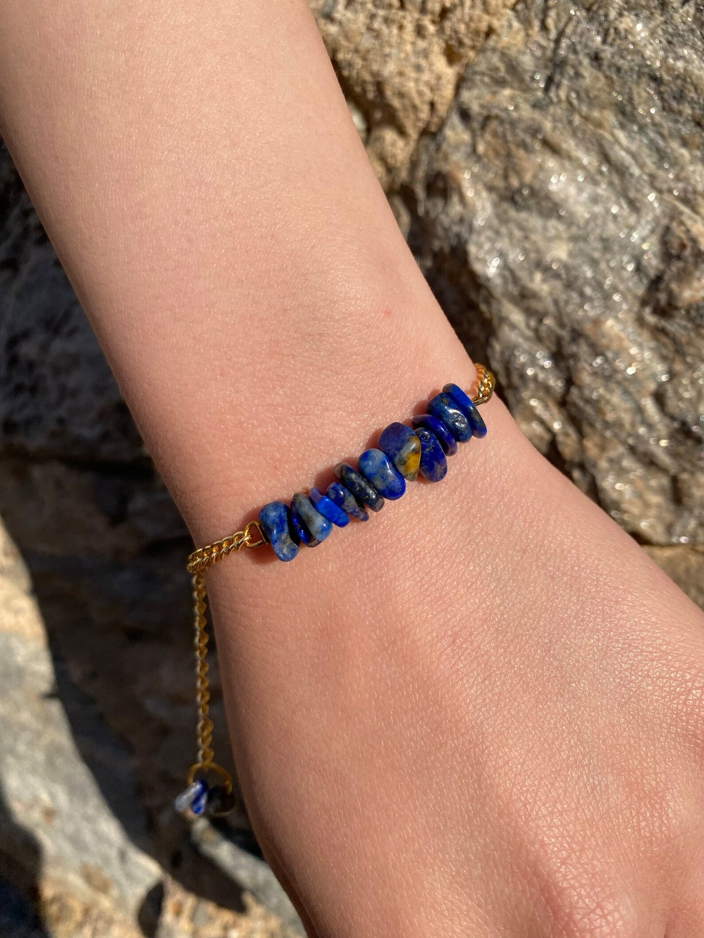 Handmade Lapis Lazuli Bracelet gemstone bracelet LUNARITY GARAGE   