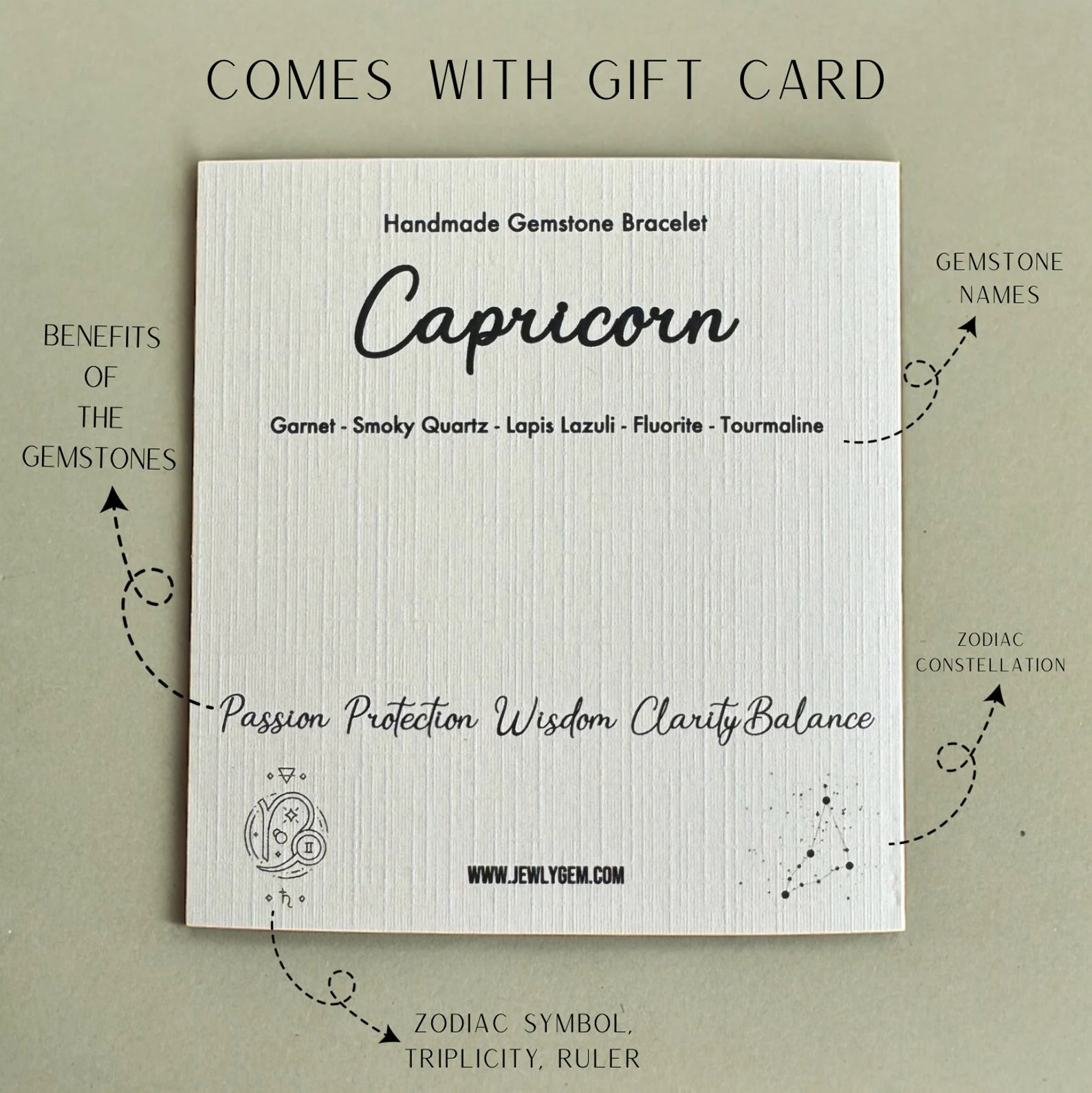 Capricorn Zodiac Bracelet zodiac bracelets LUNARITY GARAGE