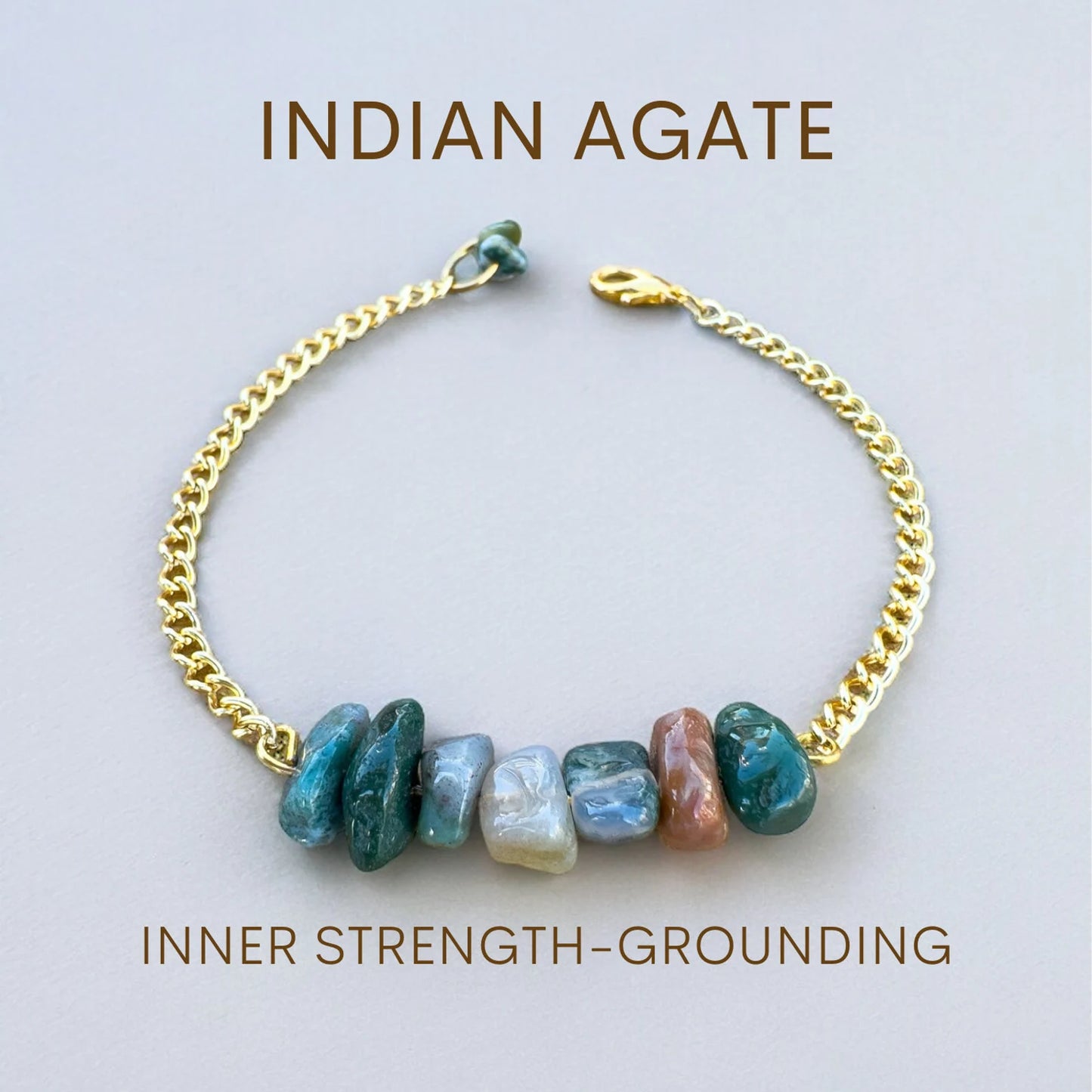 Handmade Indian Agate Bracelet gemstone bracelet LUNARITY GARAGE   