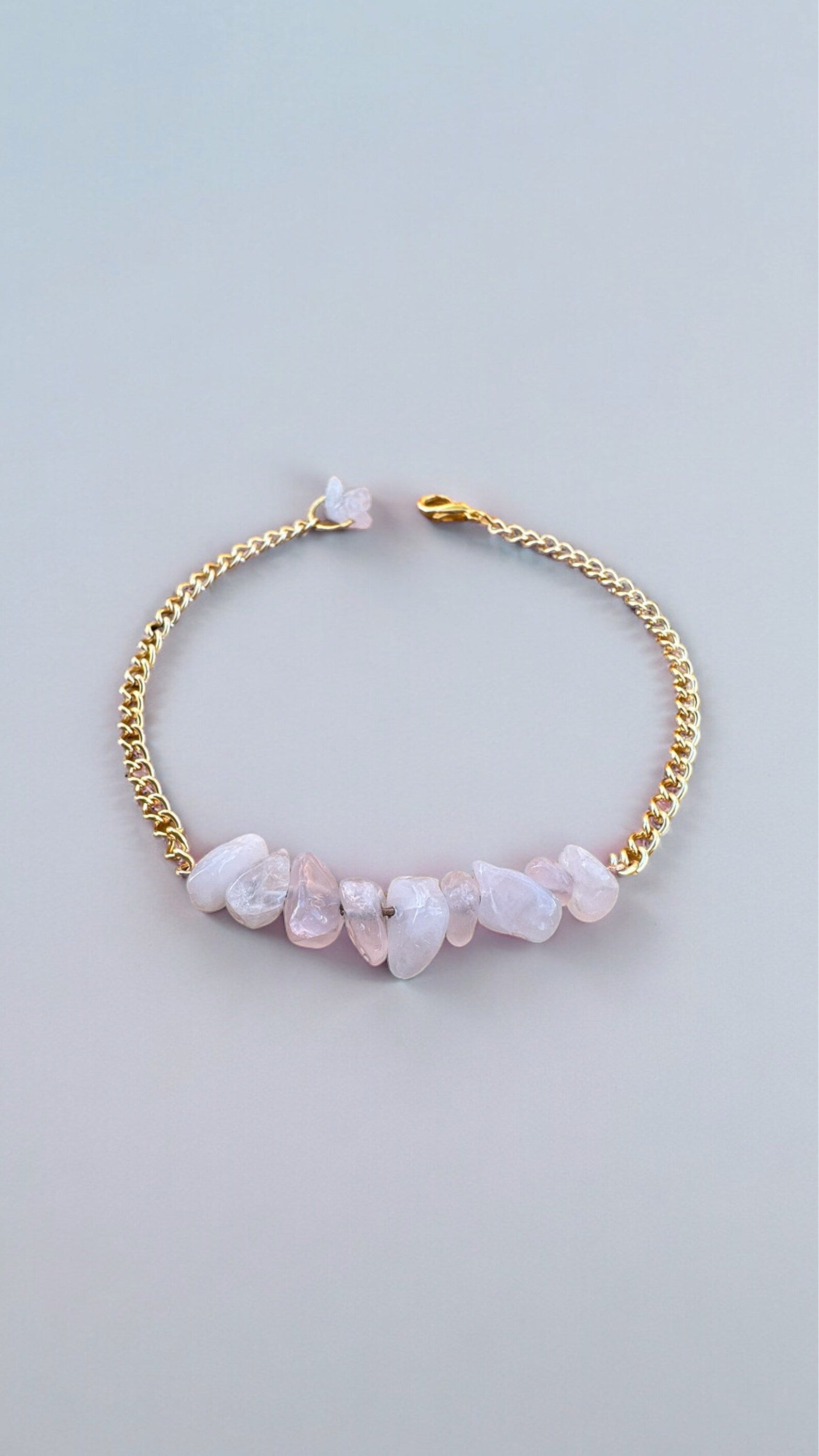 Handmade Rose Quartz Bracelet gemstone bracelet LUNARITY GARAGE