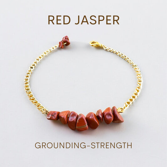 Handmade Red Jasper Bracelet