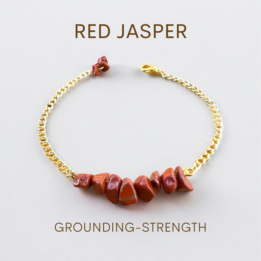 Handmade Red Jasper Bracelet gemstone bracelet LUNARITY GARAGE   